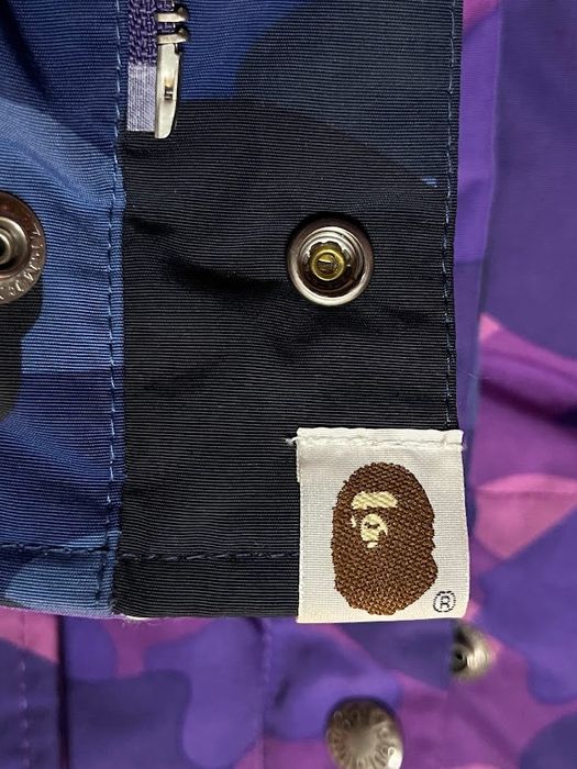 Bape OG Vintage NIGO BAPE Reversible down jacket purple navy camo