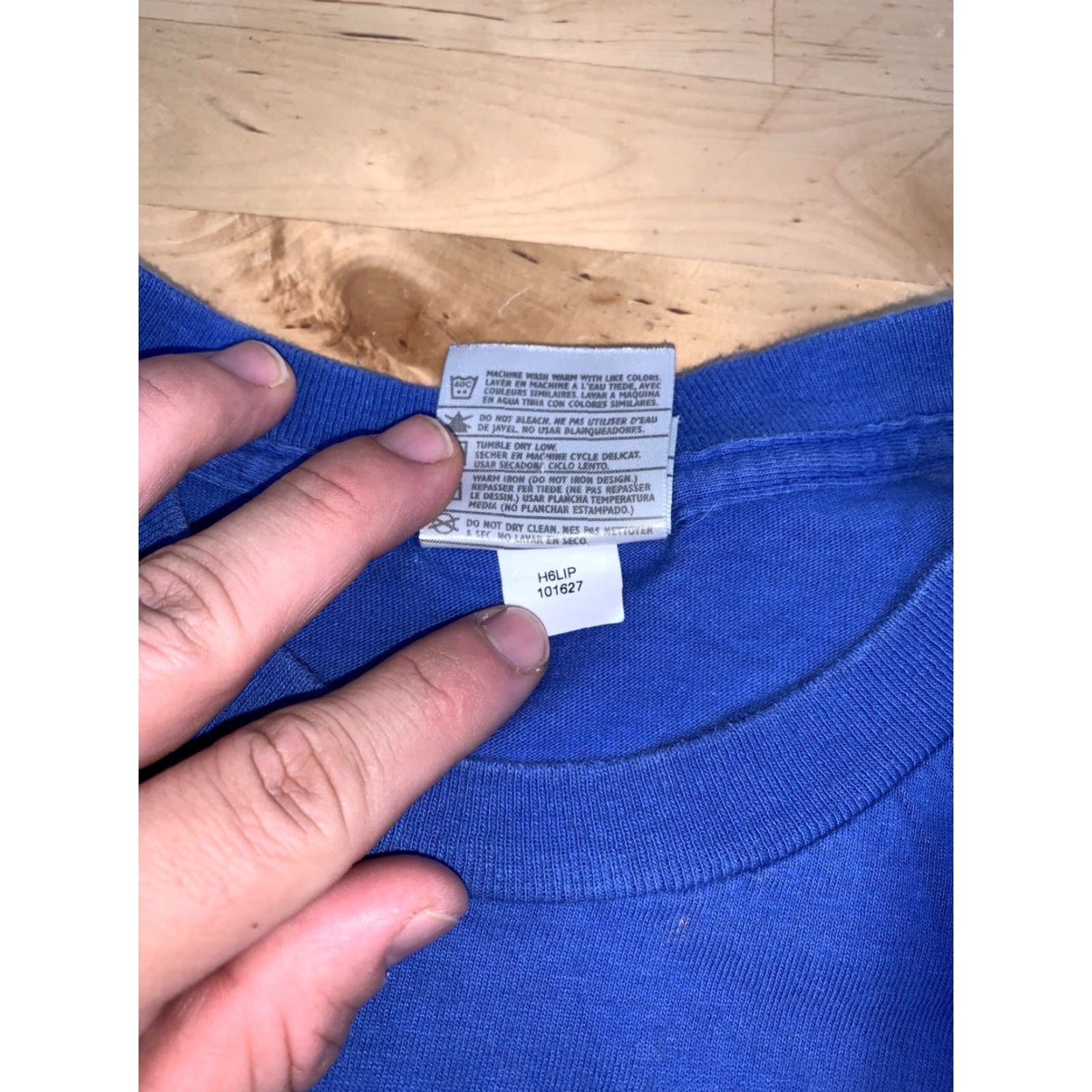 Nike VINTAGE Nike Sportswear High Top Dunks Promo Shirt XL Blue Logo T-Shirt Men Short Sleeve Crew Neck Retro Y2K Sports 90s Distress Nike Air Size US XL / EU 56 / 4 - 3 Thumbnail