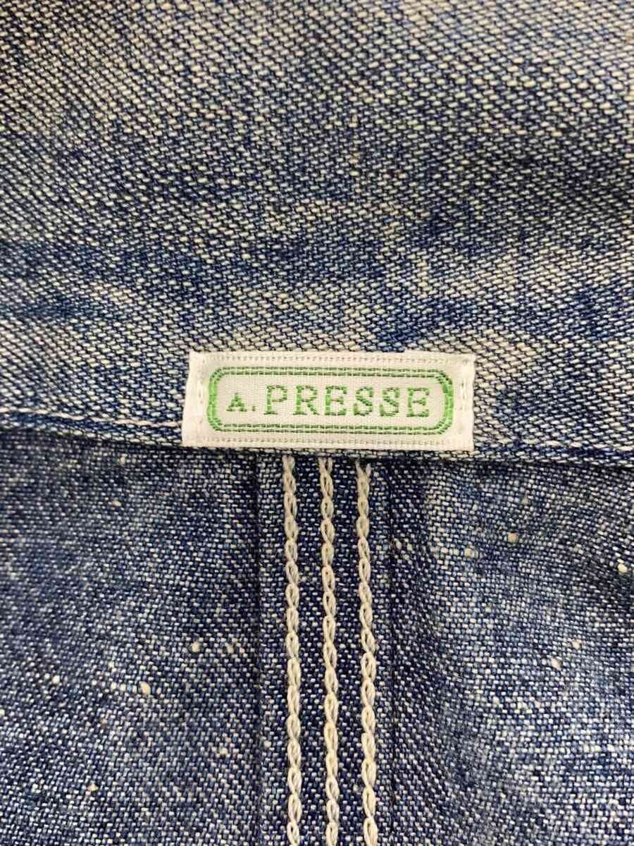A.PRESSE Blue Cotton Vintage Coverall Jacket 25ss Size US L / EU 52-54 / 3 - 3 Thumbnail
