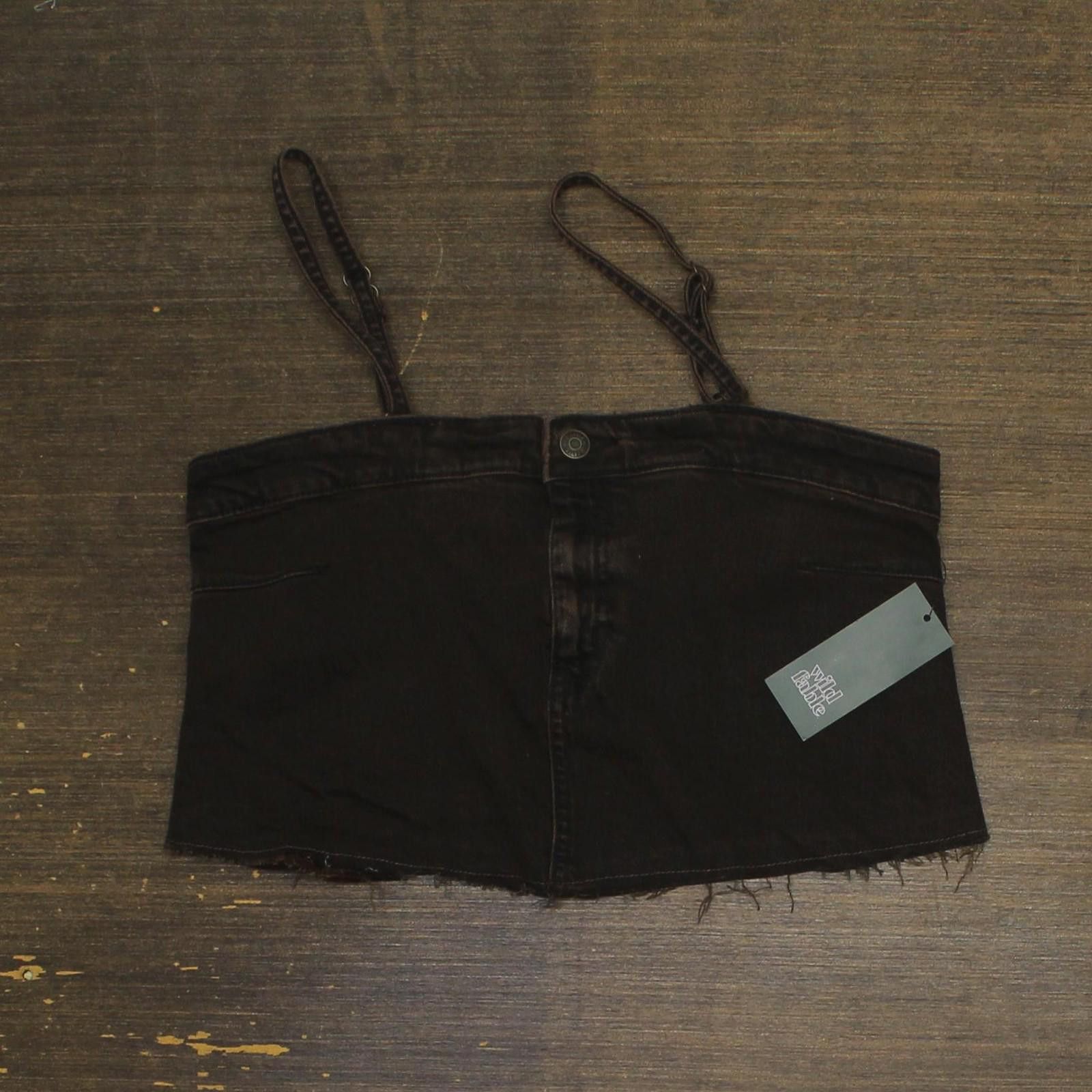 Other Nwt Wild Fable Cropped Denim Tank Top 90632768 Brown S Size S / US 4 / IT 40 - 1 Thumbnail