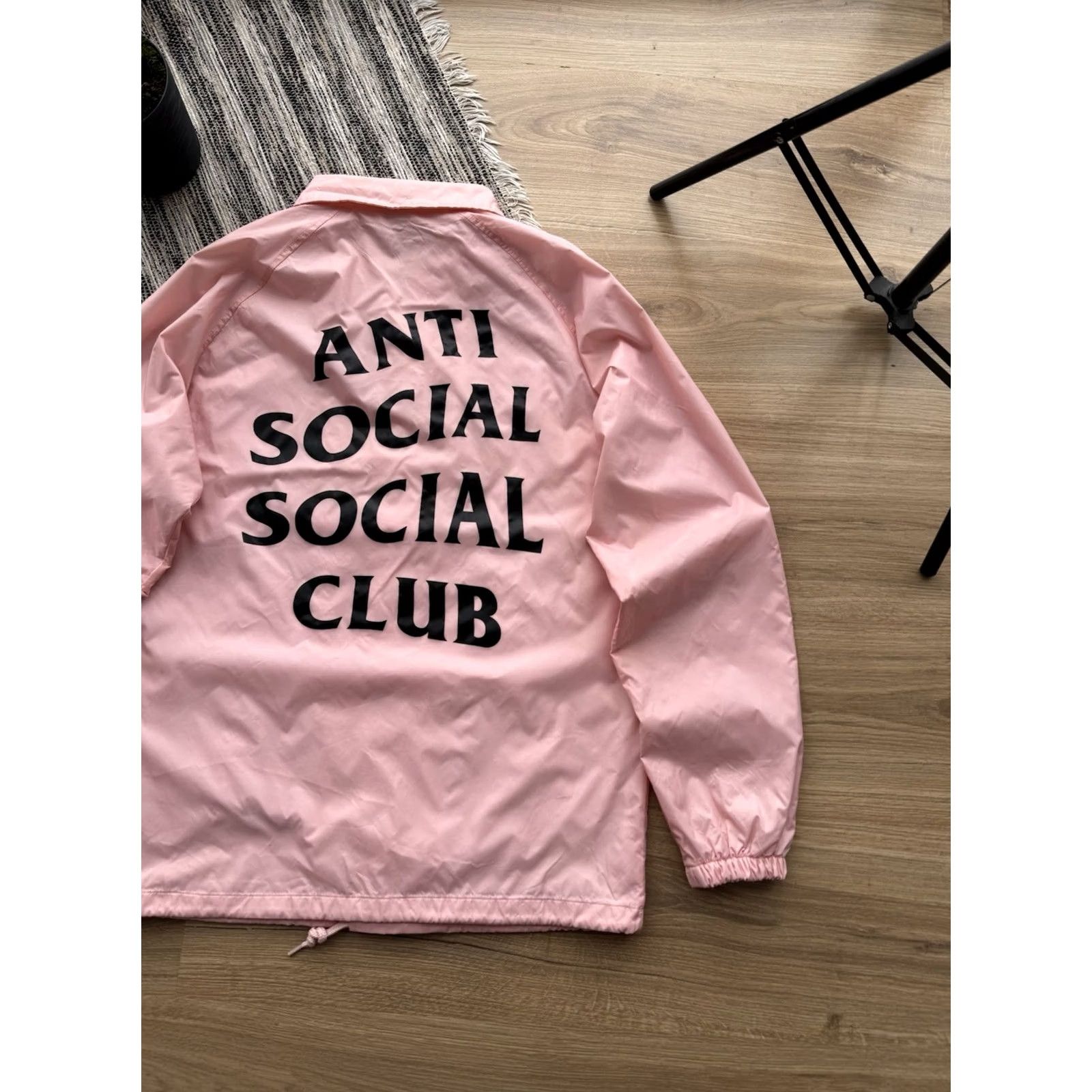 Anti Social Social Club VINTAGE Anti Social Social Club Jacket Mens Windbreaker Pink S USA Made Nylon Chest 53cm Length 69cm Size US S / EU 44-46 / 1 - 3 Thumbnail
