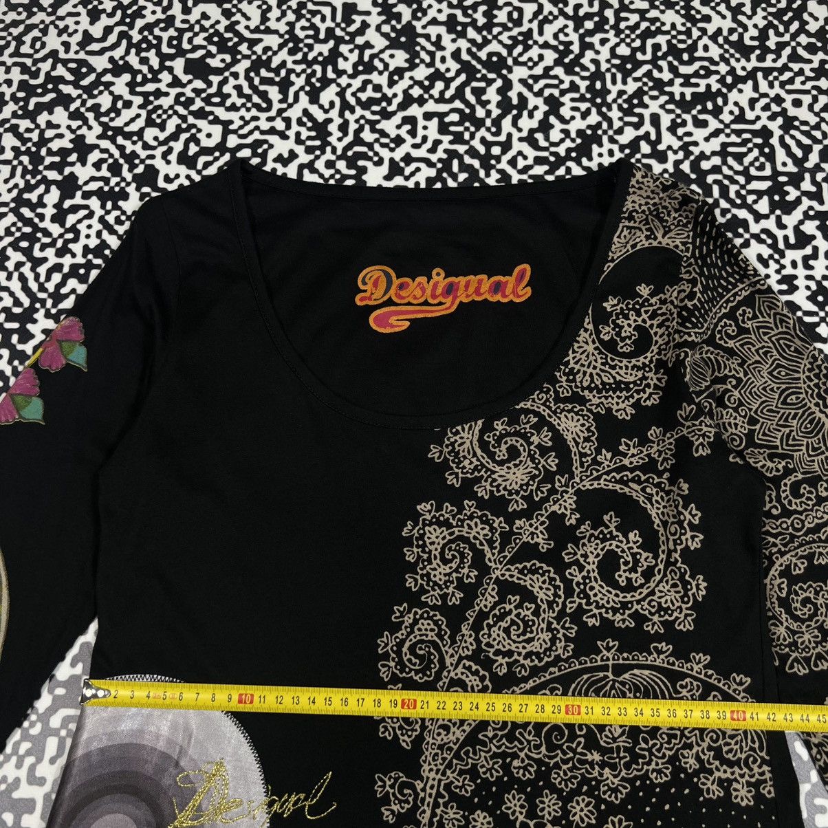 Desigual Vintage Y2K Desigual Floral Abstract Flared Mini Dress Size M / US 6-8 / IT 42-44 - 19 Thumbnail
