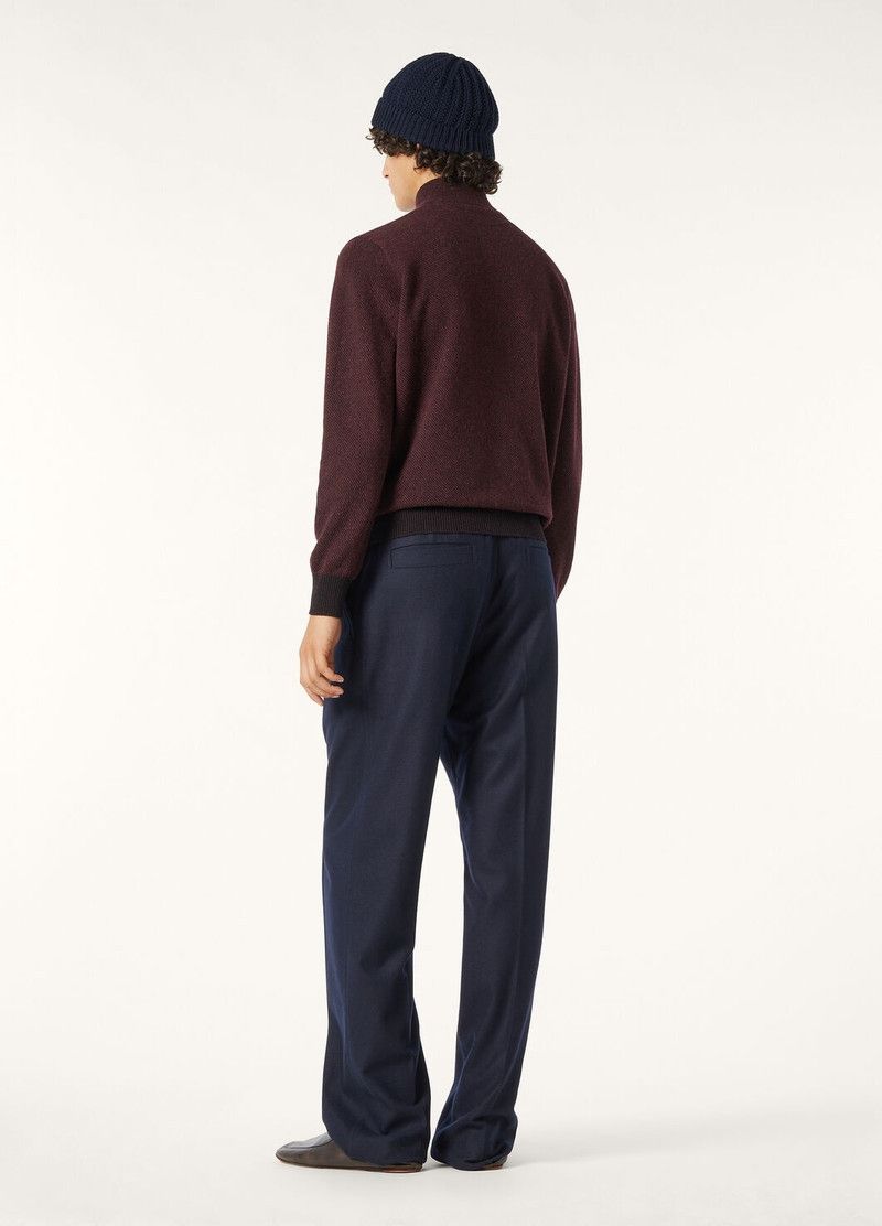 Loro Piana o1w1db10226 FAG4525 Roadster Mezzocollo Sweater in Burgundy Size US S / EU 44-46 / 1 - 5 Thumbnail