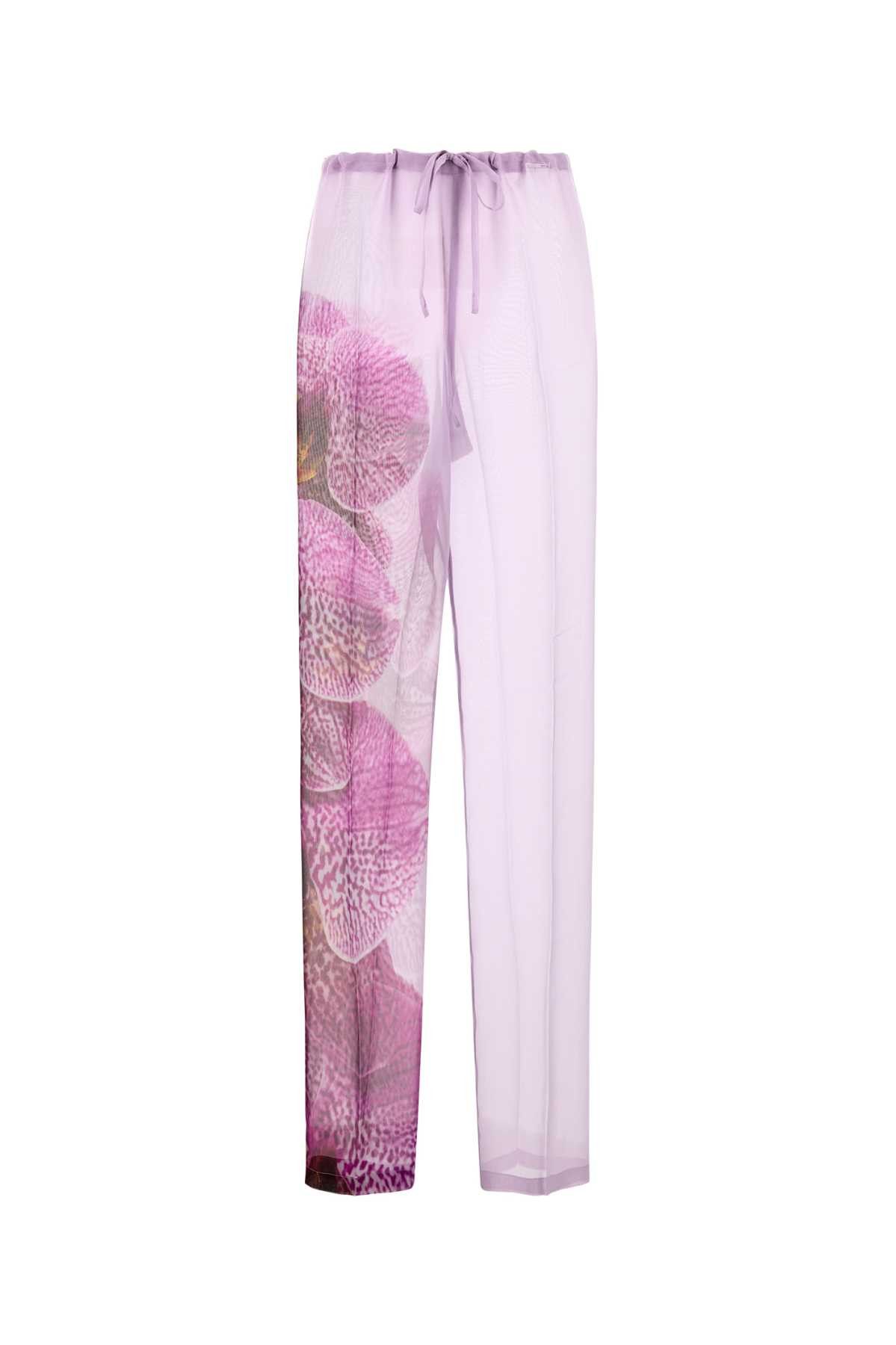Dries Van Noten Lilac Crepe Pachas Pant Size 25" / US 0 / IT 36 - 1 Thumbnail