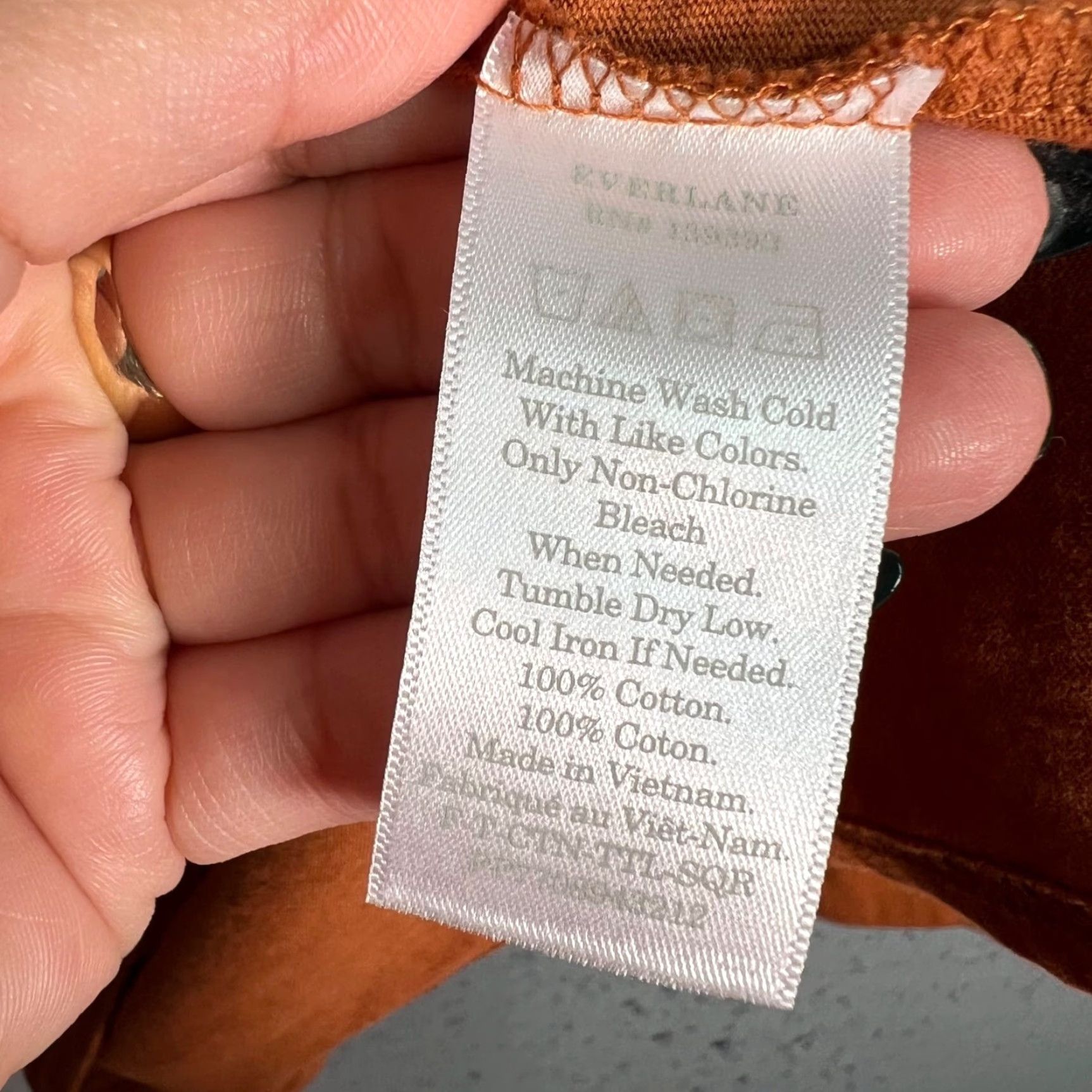 Everlane Everlane Orange Long Sleeve Mock Neck 100% Cotton Top T Shirt Womens XXS Regular Size 2XS Casual Shirt Size XXS / US 00 / IT 34 - 4 Thumbnail