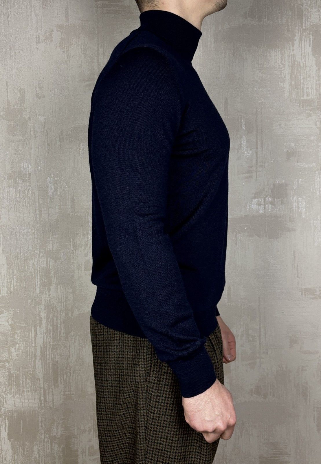 Gran Sasso Gran Sasso Virgin Wool Turtleneck Sweater Navy Blue Size US L / EU 52-54 / 3 - 8 Thumbnail