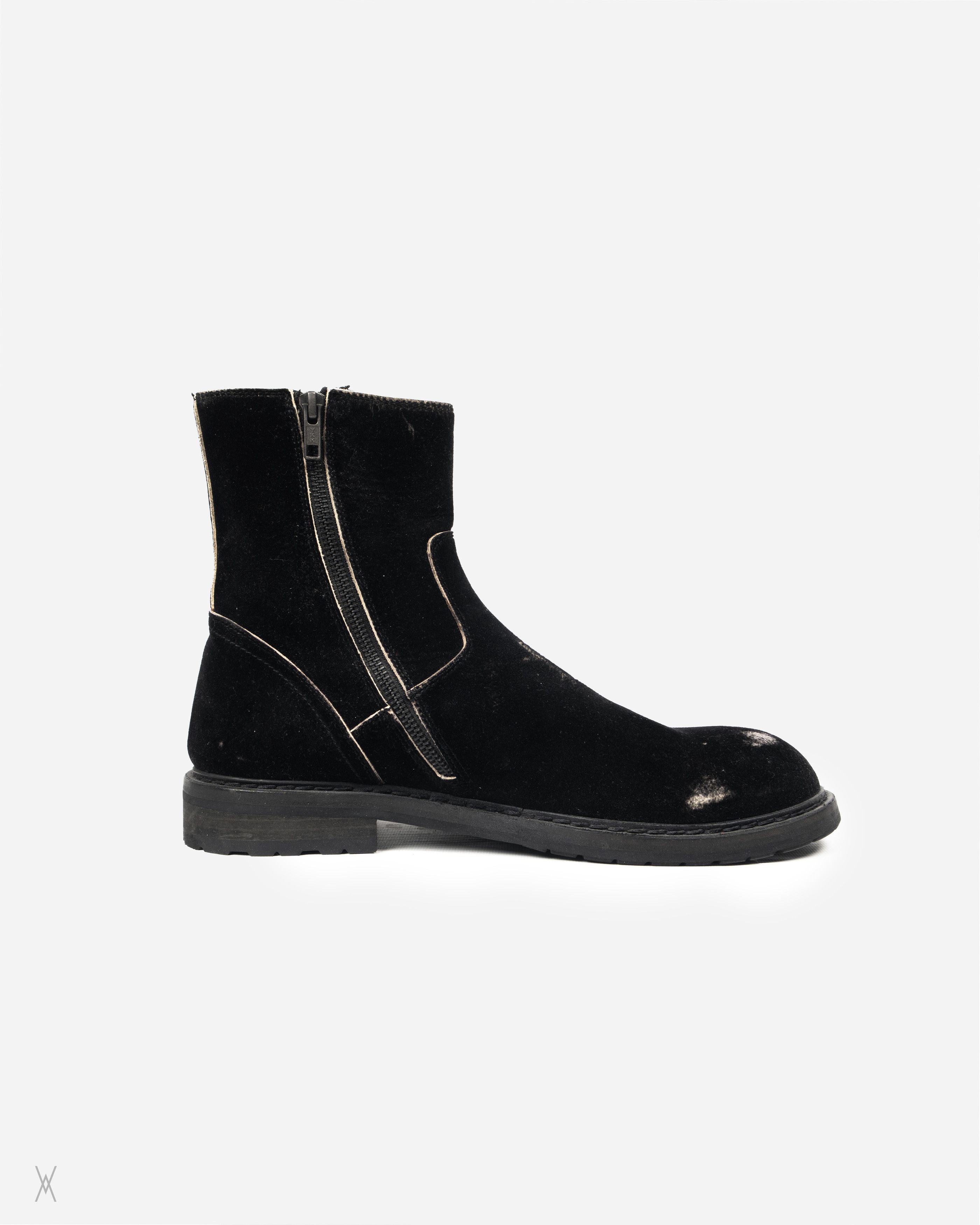 Ann Demeulemeester Ann Demeulemeester Velour Distressed Boots Size US 10 / EU 43 - 3 Thumbnail