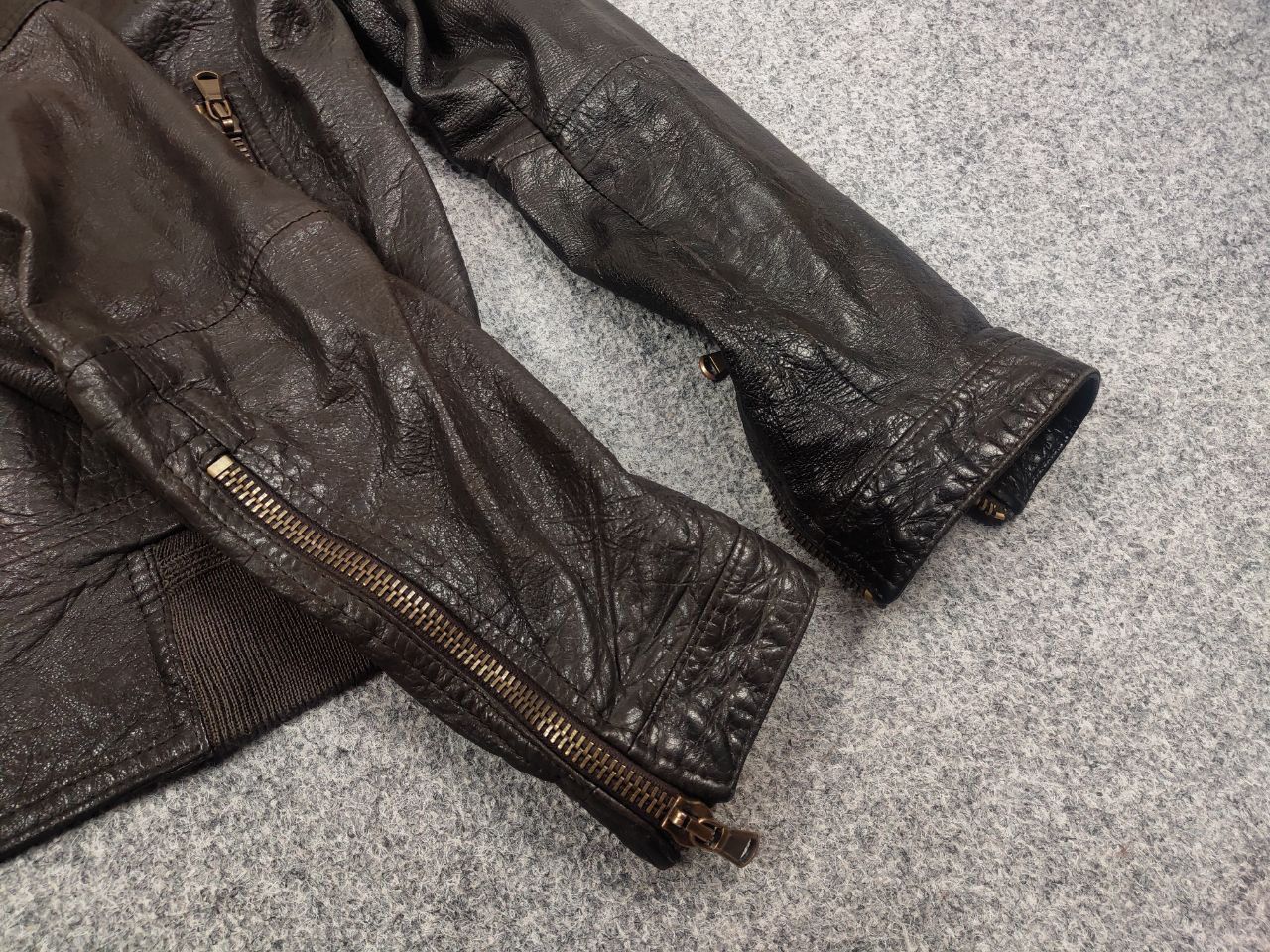 Brian Dales Brian Dales Dark Brown leather Zip Pocket Vintage Jacket Size US M / EU 48-50 / 2 - 10 Thumbnail