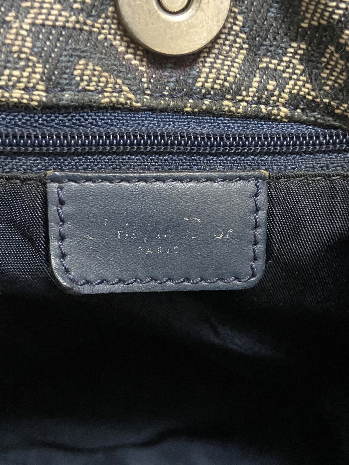 Christian Dior Monsieur × Dior Christian Dior Oblique Trotter D Logo Navy Blue Tote Bag Size ONE SIZE - 11 Thumbnail