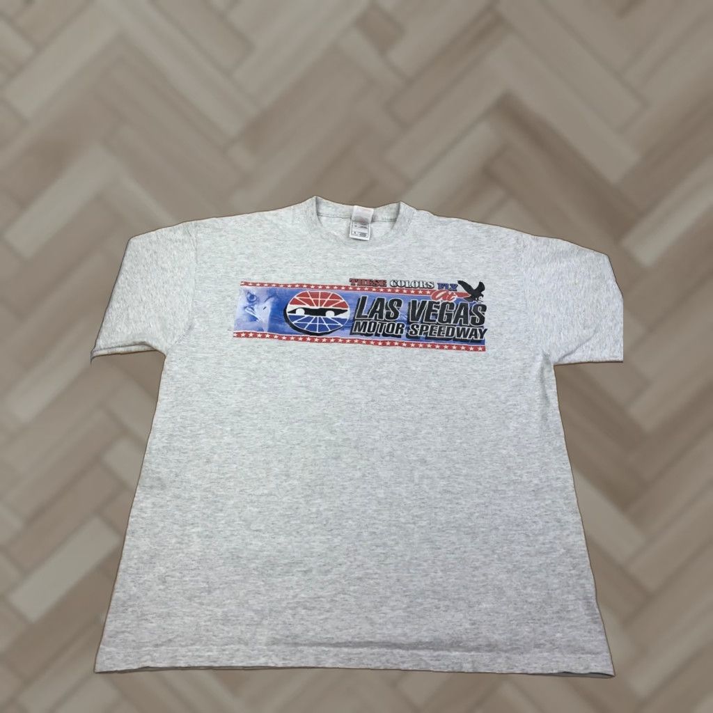 Fruit Of The Loom VINTAGE Las Vegas Motor Speedway Shirt XL Gray Racing American Eagle 11733 Size US XL / EU 56 / 4 - 1 Thumbnail