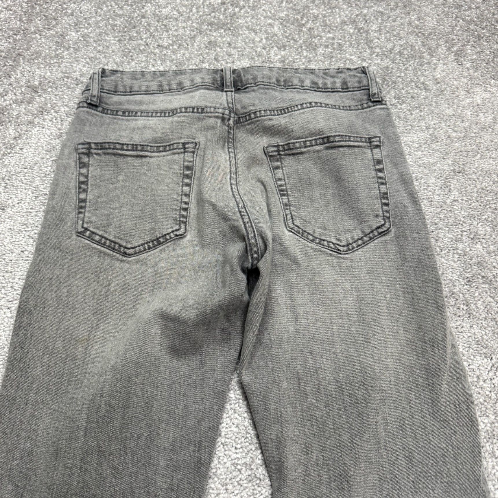 Topman Topman Jeans Mens Slim Fit Button Fly Denim 28x30 Gray Cotton Stretch Casual Size US 28 / EU 44 - 6 Thumbnail