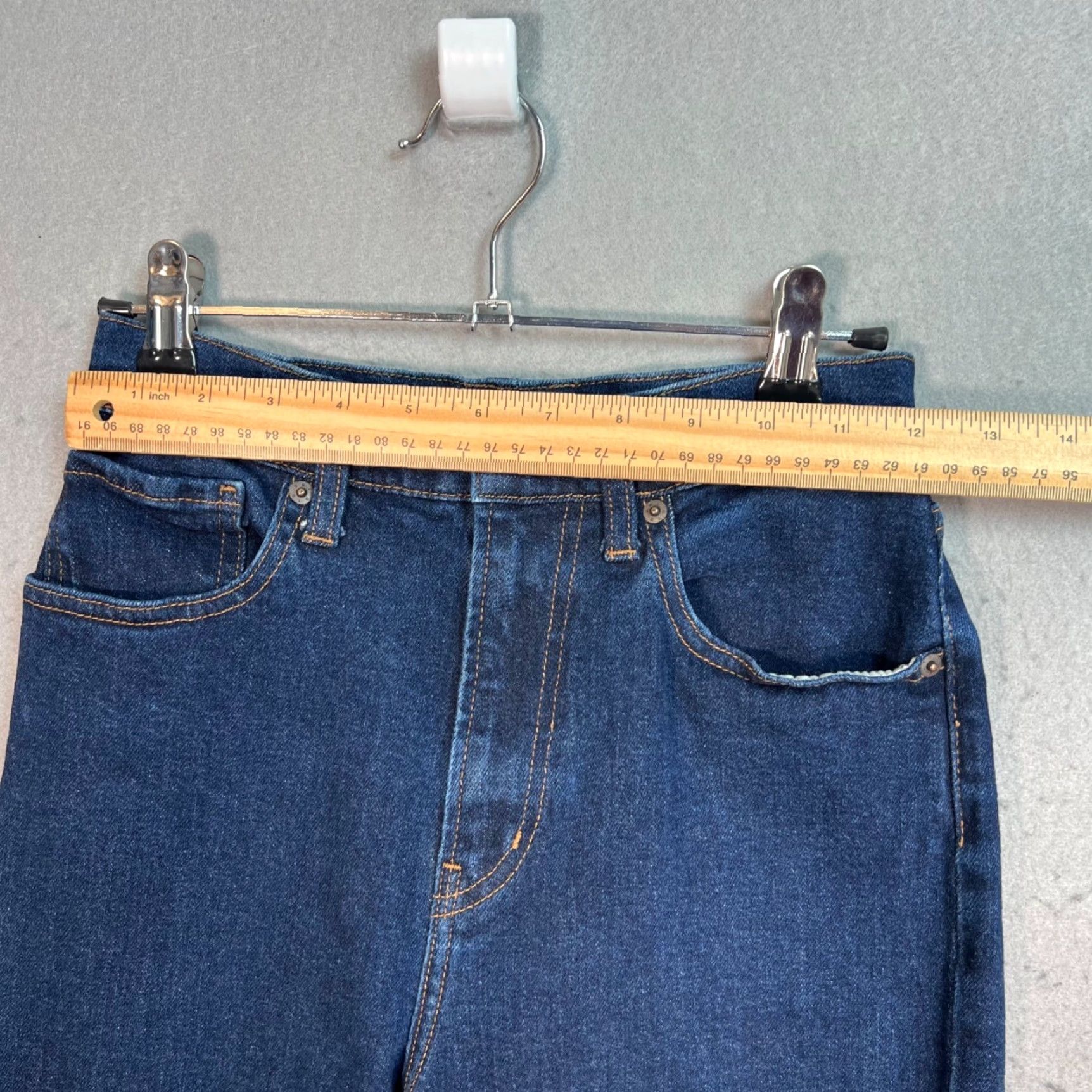 Uniqlo VINTAGE Uniqlo Womens Jeans Straight Leg High-Rise Stretch Denim Blue Size 25 Size 42" / US 20 - 4 Thumbnail