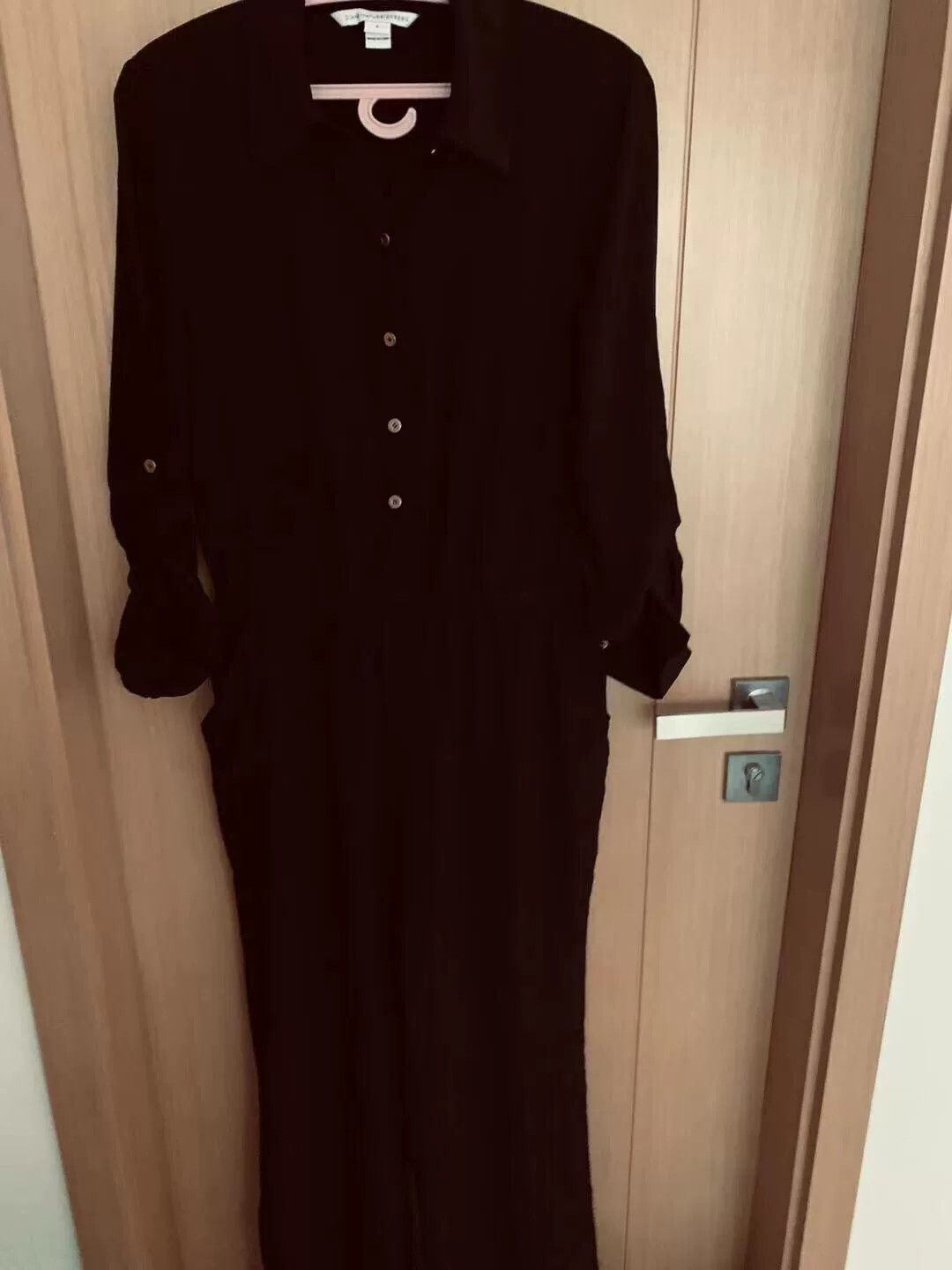 Diane von Furstenberg DvF Black Silk Jumpsuit Size 32" / US 10 / IT 46 - 1 Thumbnail