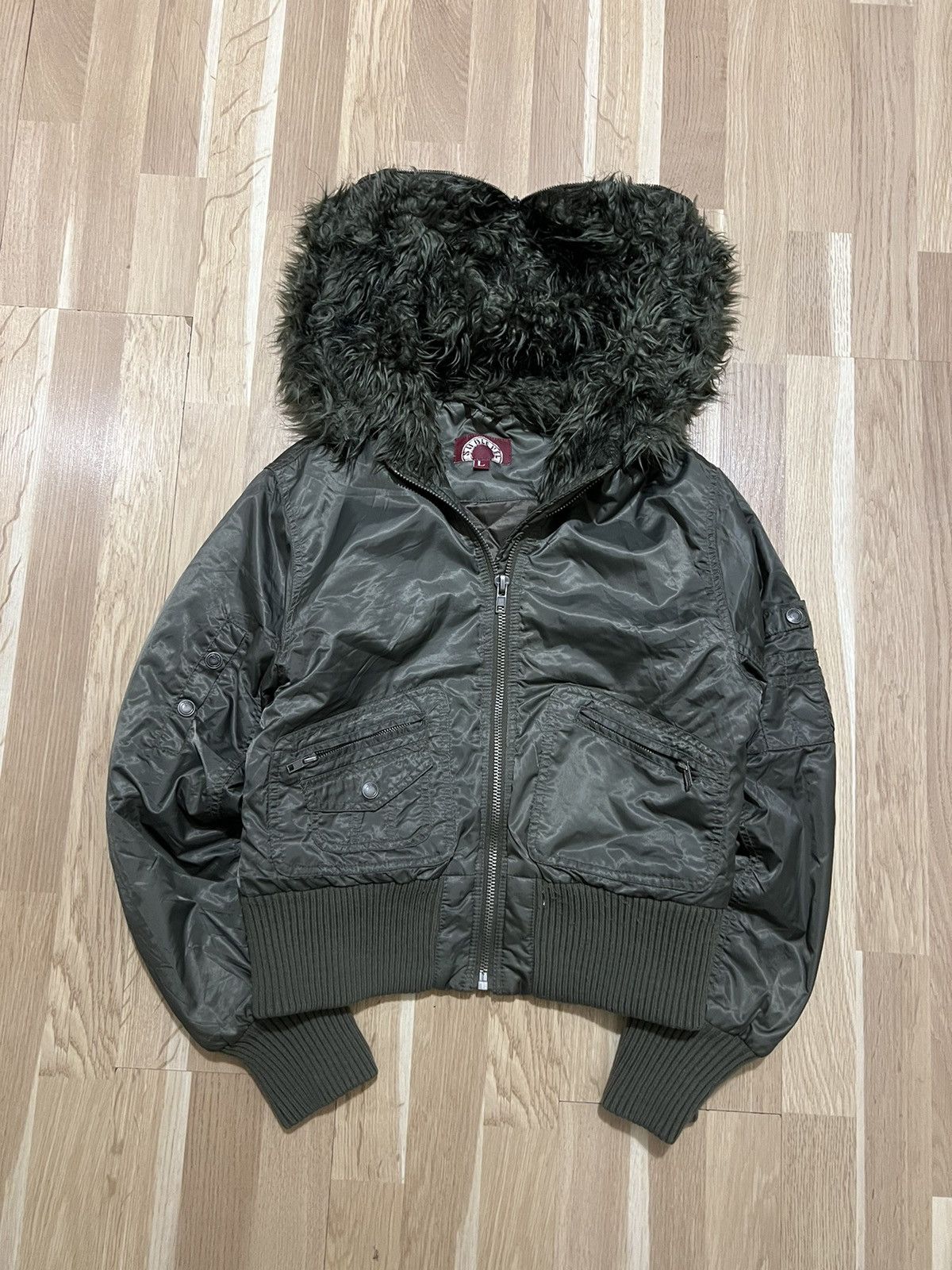 If Six Was Nine × Le Grande Bleu (L.G.B.) Vintage le grand bleu faux fur bomber jacket glamour y2k Size M / US 6-8 / IT 42-44 - 2 Thumbnail