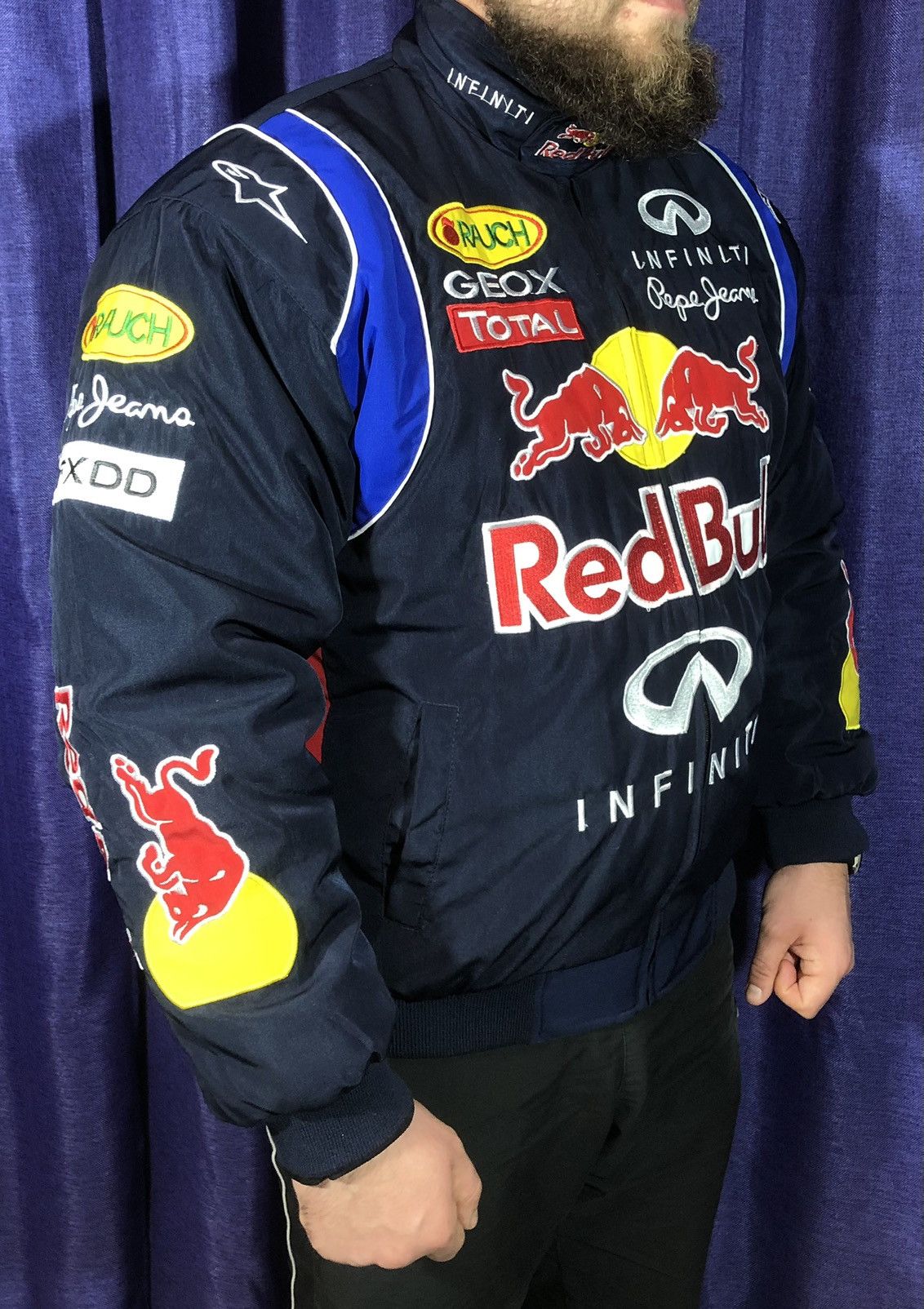 Ferrari × Red Bull × Vintage Red Bull Auto Moto Motorcycle Jacket Racing Size US L / EU 52-54 / 3 - 1 Thumbnail