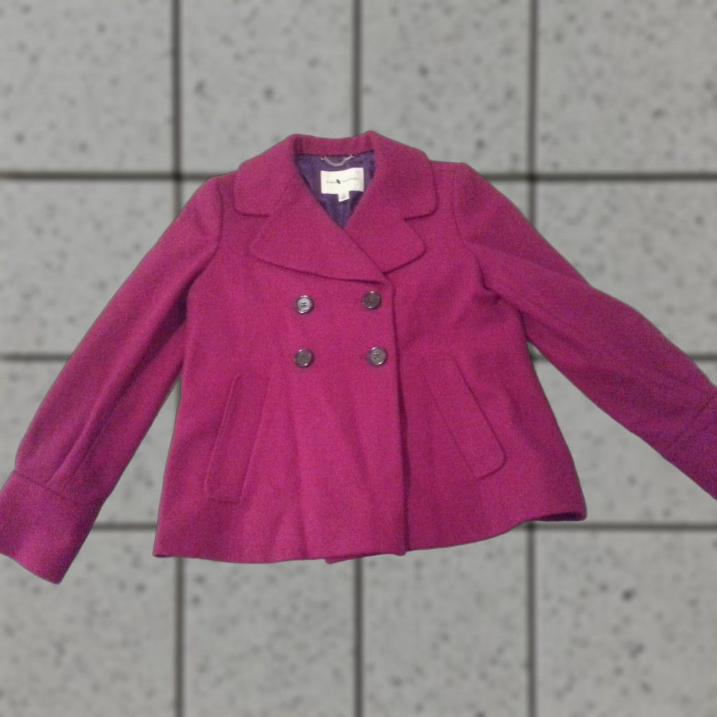 Banana Republic VINTAGE Banana Republic Coat Wool Purple Womens S Small Petite Coat Size S / US 4 / IT 40 - 1 Thumbnail