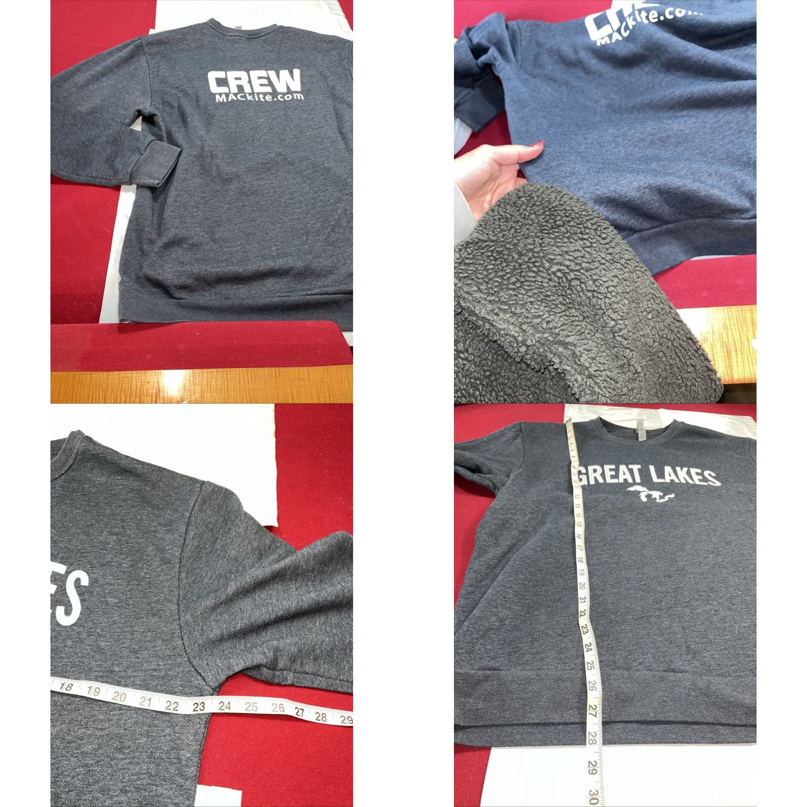 Next Level VINTAGE Michigan Great Lakes Blue Sweatshirt Long Sleeve Crew Mackite Grand Haven MI USA XL Unisex USA Theme Graphic Print Sweatshirt Size US XL / EU 56 / 4 - 8 Thumbnail