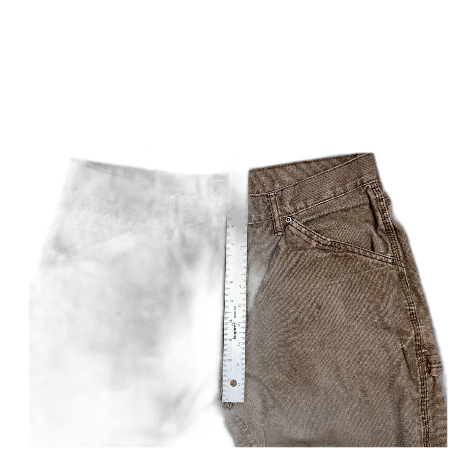 SCHMIDT Schmidt Workwear Canvas Carpenter Denim Jeans Brown Mens 34x Size US 34 / EU 50 - 5 Thumbnail