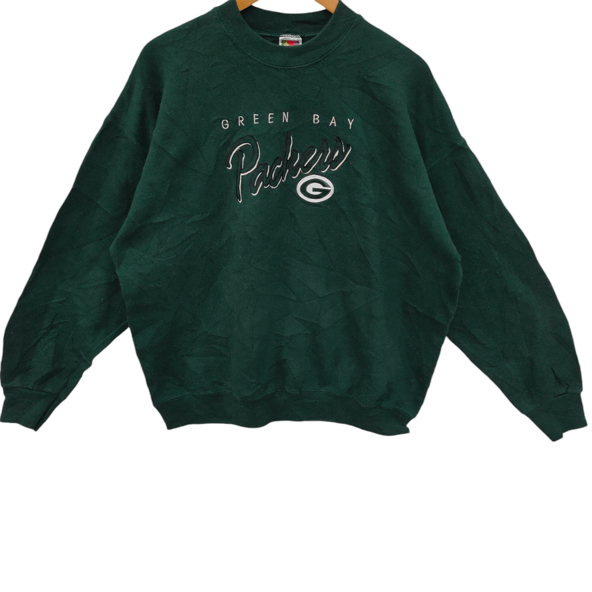 Fruit Of The Loom × NFL × Vintage 90s Green Bay Packers Sweatshirt Vintage NFL Embroidery Size US XL / EU 56 / 4 - 5 Thumbnail
