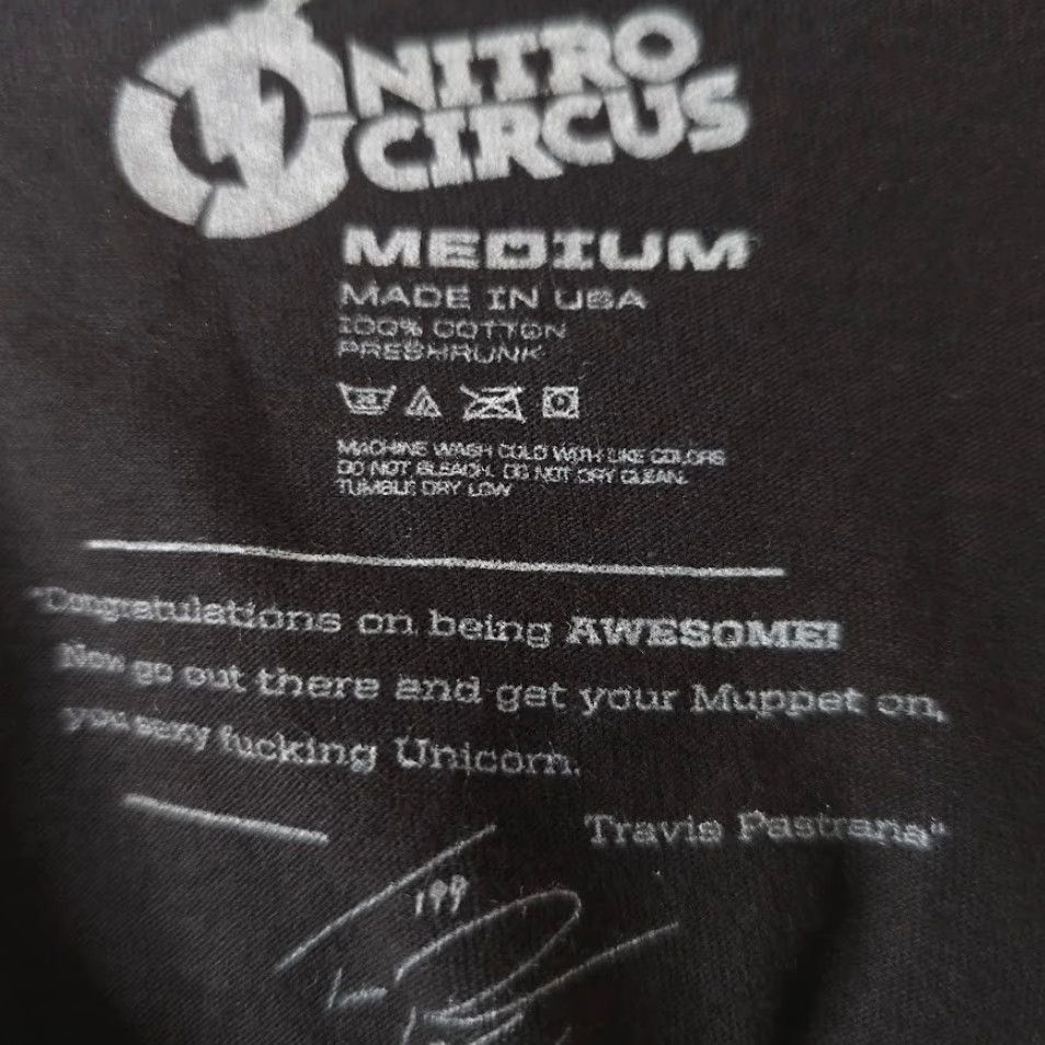 Vintage Nitro Circus T Shirt Mens Size Medium Black Thumbs Up You Got This Made In USA Size US M / EU 48-50 / 2 - 5 Thumbnail