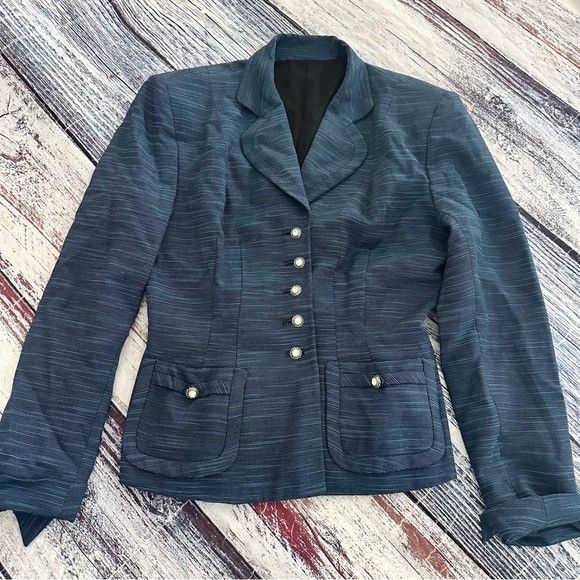 Vintage Vintage Corday of New York Elegant Blue Women's Blazer Size S / US 4 / IT 40 - 2 Thumbnail