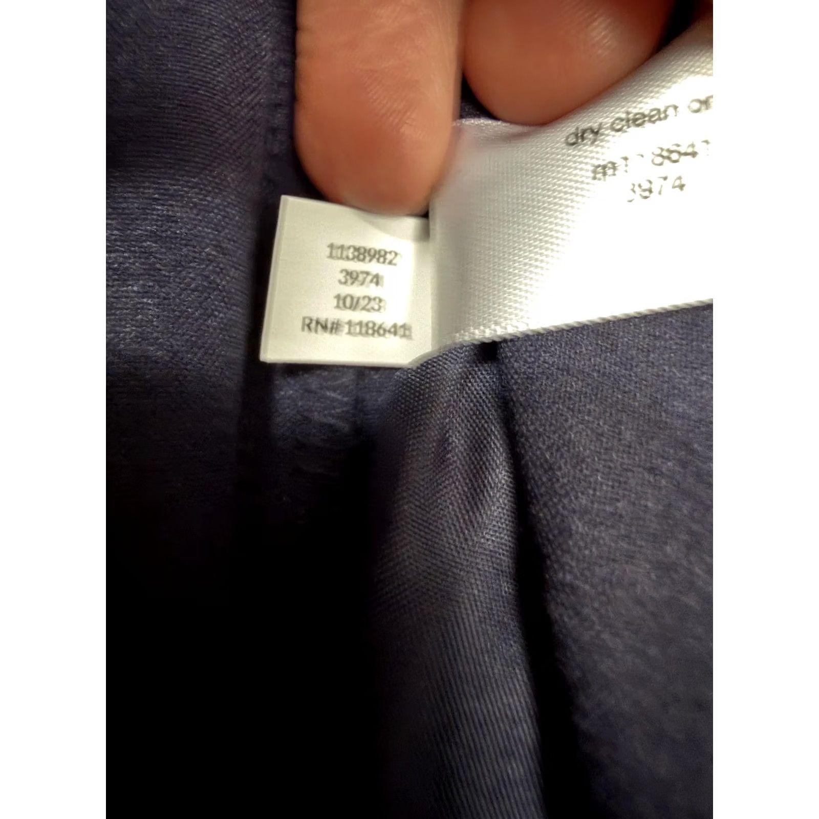 Vintage Lane Bryant Womens Blazer Jacket 18 Navy Blue Belted 2 Button Lined Stretch Plus Size XXL / US 16-18 / IT 52-54 - 6 Thumbnail