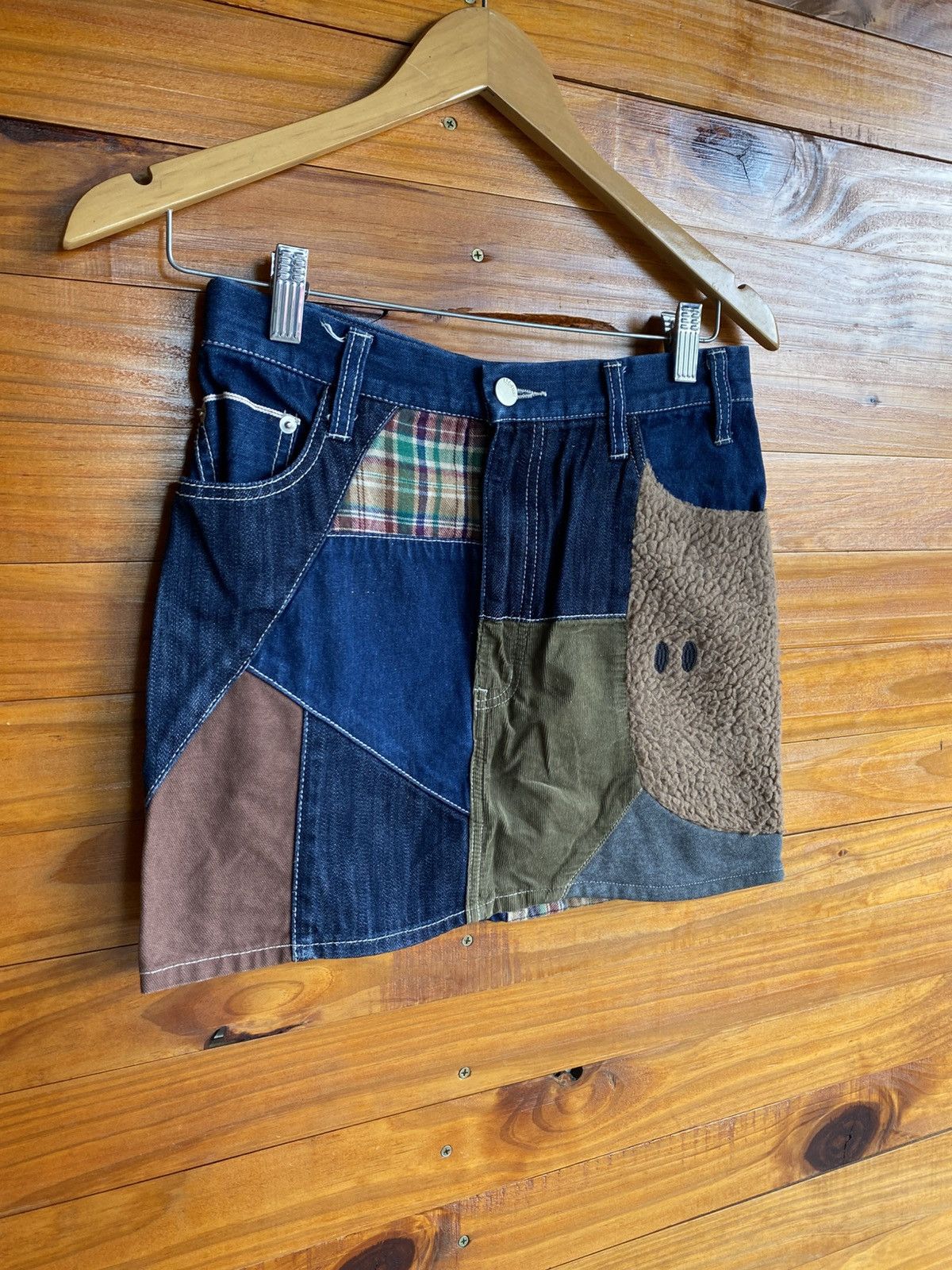 Ne-Net Ne-net Patchwork Denim Mini Skirt Designer Avant-Garde Size 26" / US 2 / IT 38 - 5 Thumbnail