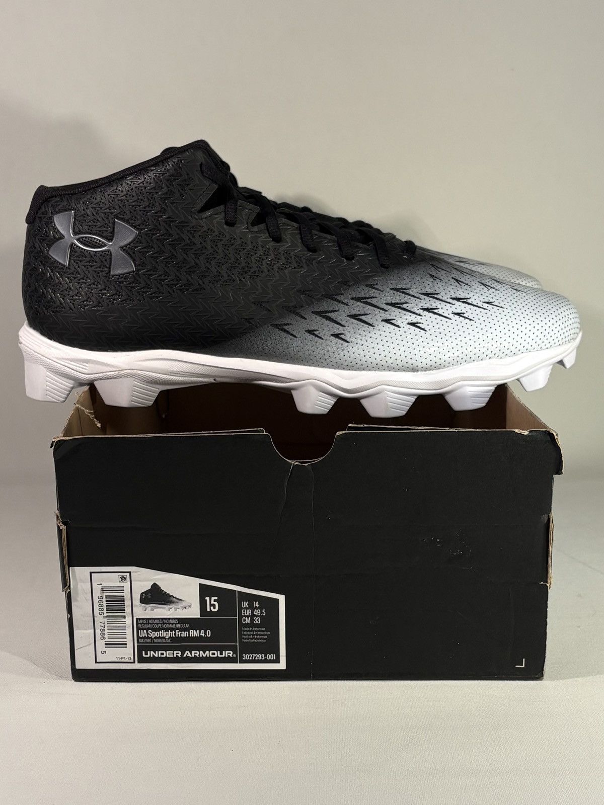 Under Armour Under Armour Spotlight Fran 4 RM Black Silver Men's Sz US 15 Size US 15 / EU 48 - 1 Thumbnail