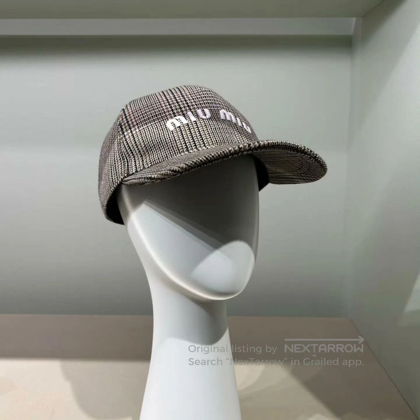 Miu Miu MiuMiu Plaid Baseball Cap. Size ONE SIZE - 1 Thumbnail