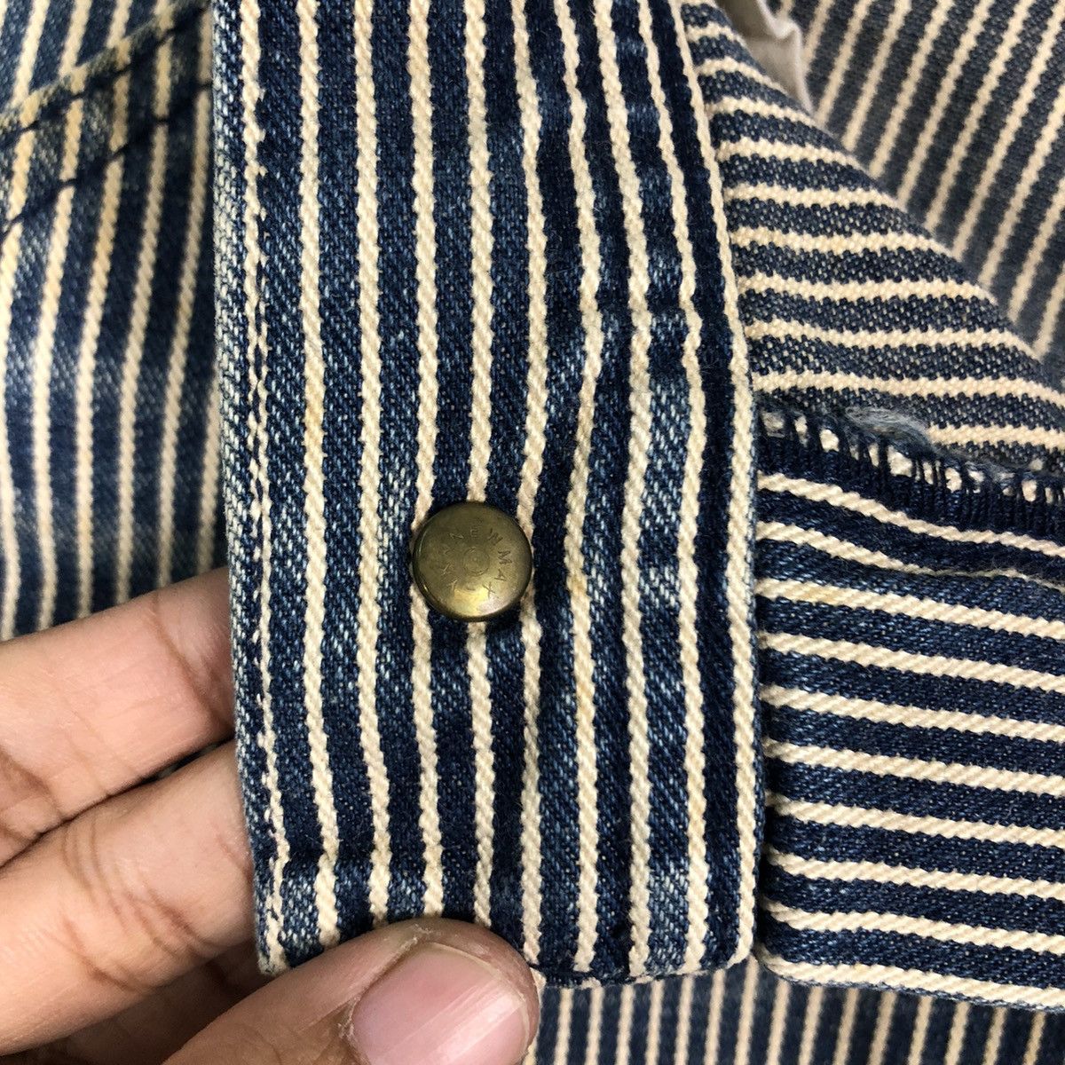 Japanese Brand 🔥Vintage Hickory Chore Denim Smith’s American Issey Miyake Size US 30 / EU 46 - 15 Thumbnail