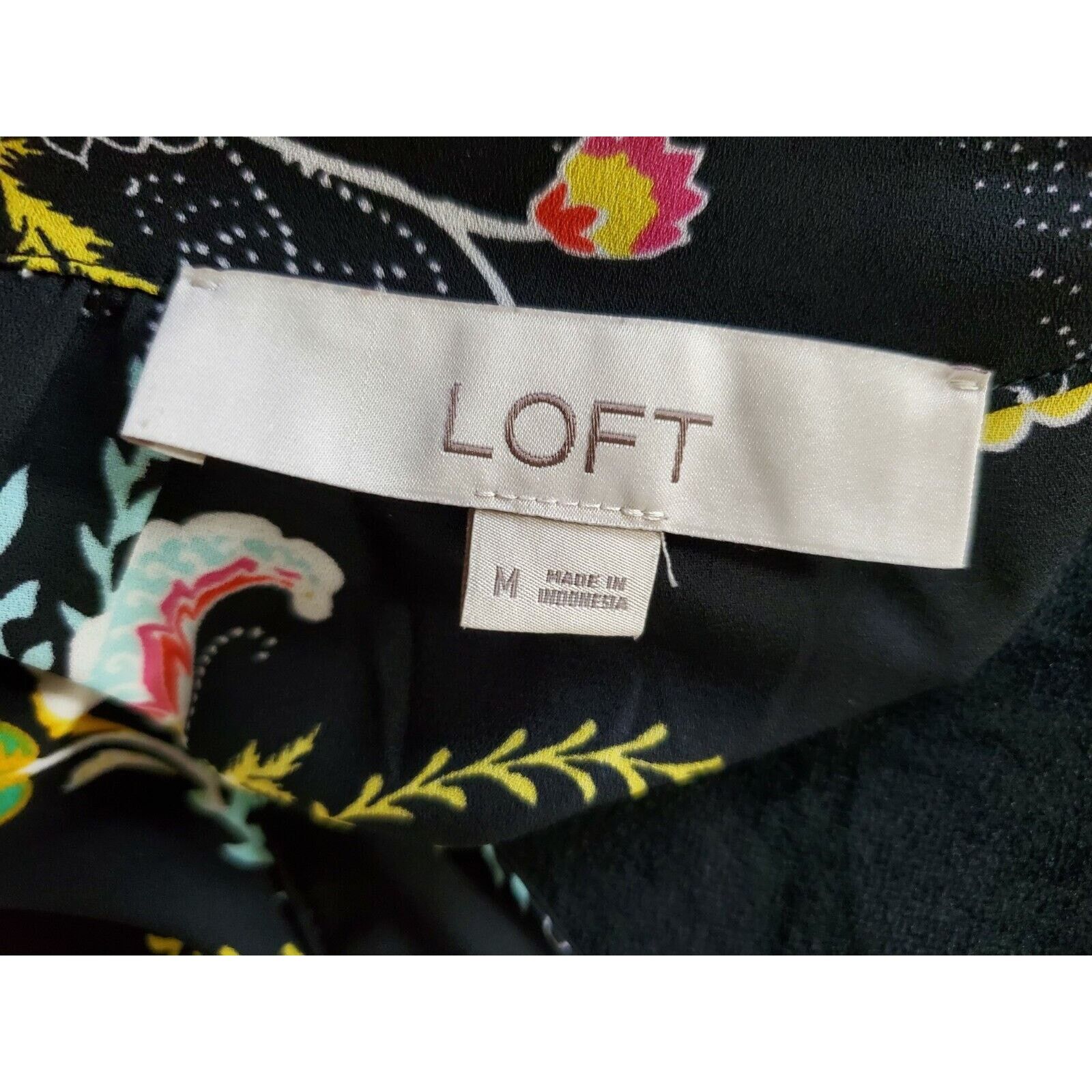 Loft Loft Floral Polyester Round Neck Long Sleeve Blouse Size M Size M / US 6-8 / IT 42-44 - 8 Thumbnail