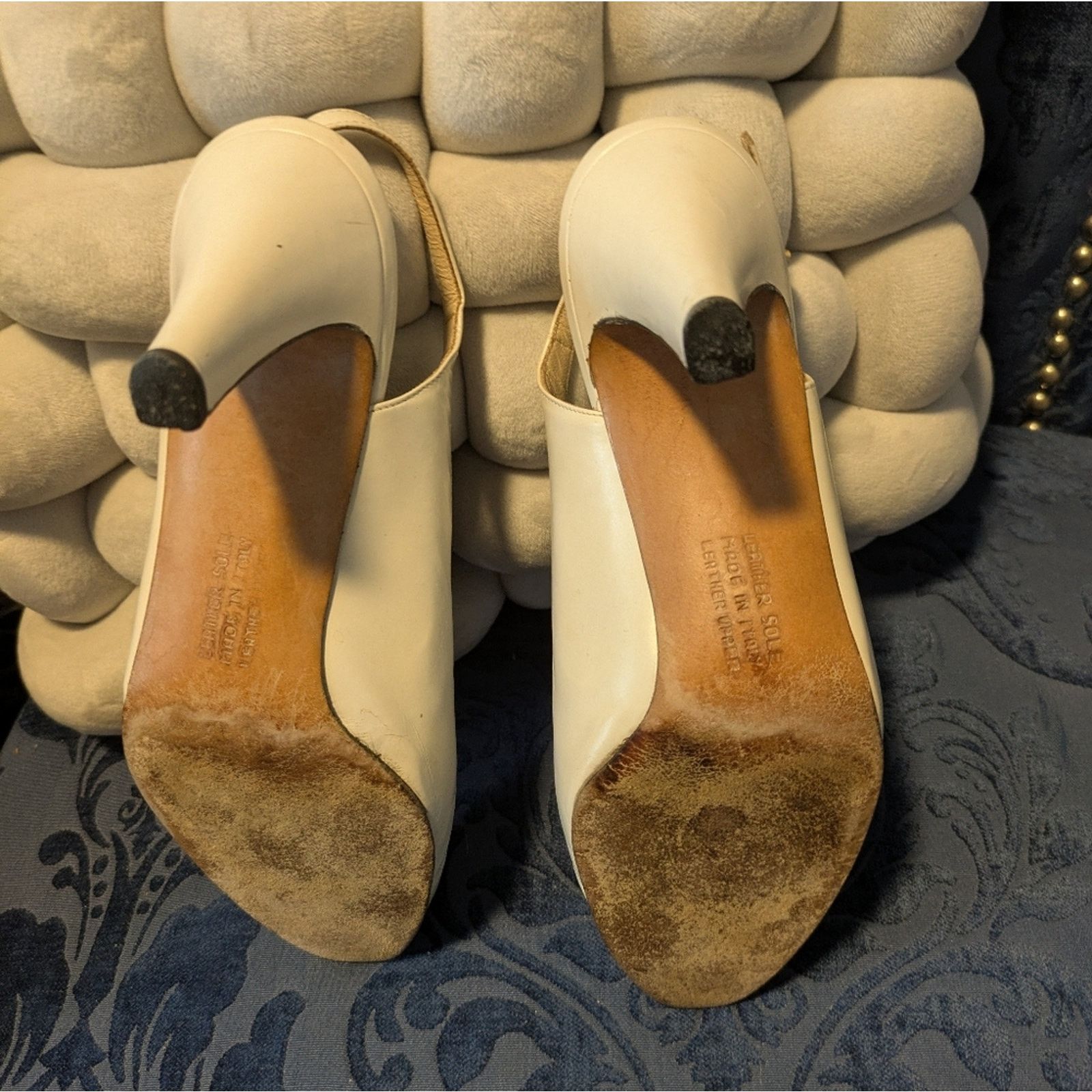 Salvatore Ferragamo Vintage Salvatore Ferragamo Slingback Cream Heels Size 5 Size US 5 / IT 35 - 4 Thumbnail
