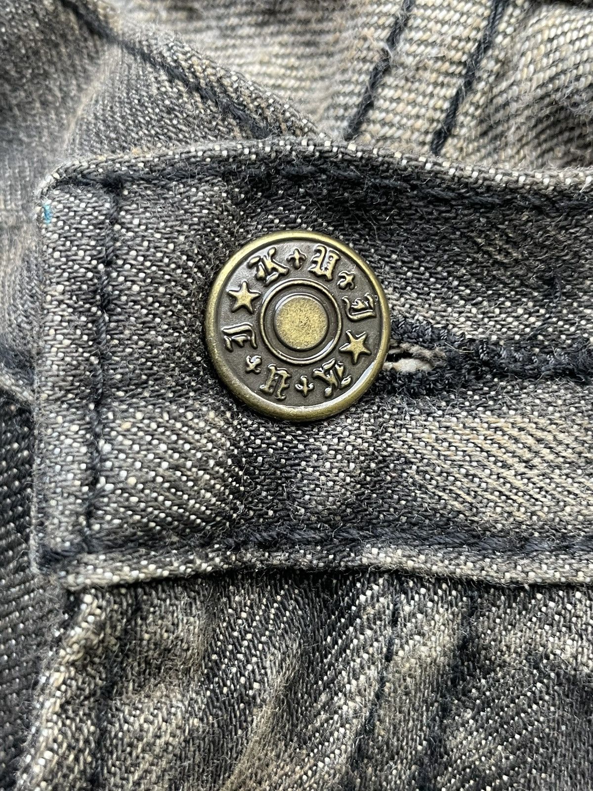 Japanese Brand K.U.I Flare Distresed Paint Denim Size US 34 / EU 50 - 12 Thumbnail
