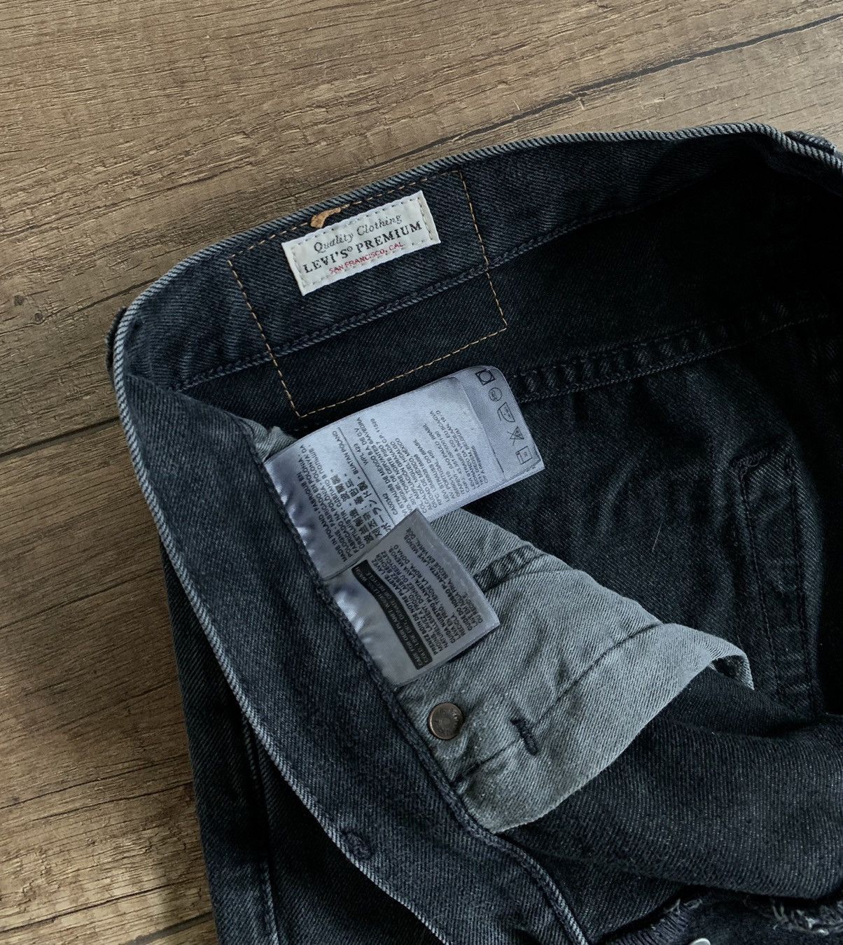 Levi's Levi’s Premium 501 Grey Washed Denim Pants Jeans Size US 33 - 8 Thumbnail