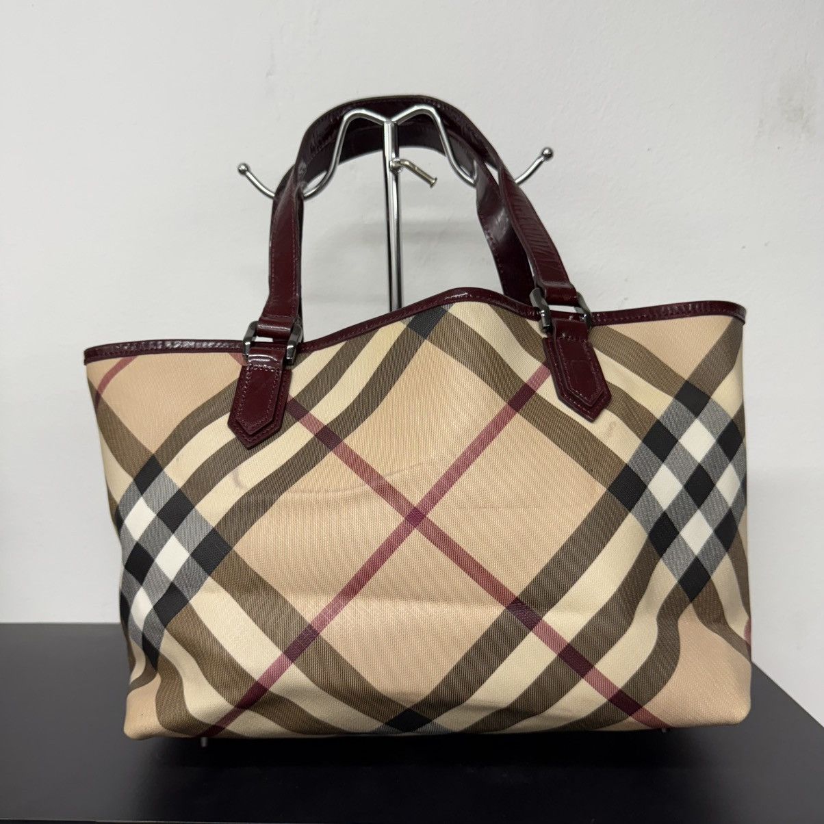 Burberry Vintage Burberry Nova Check Top Handle Bag Size ONE SIZE - 7 Thumbnail