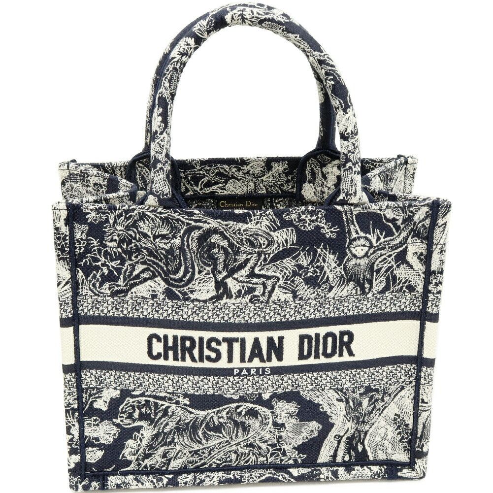 Dior Christian Dior Book Tote Cotton Canvas Tote Bag Cotton Tote Bag M1265Zrgo_M35I in Blue, Women's