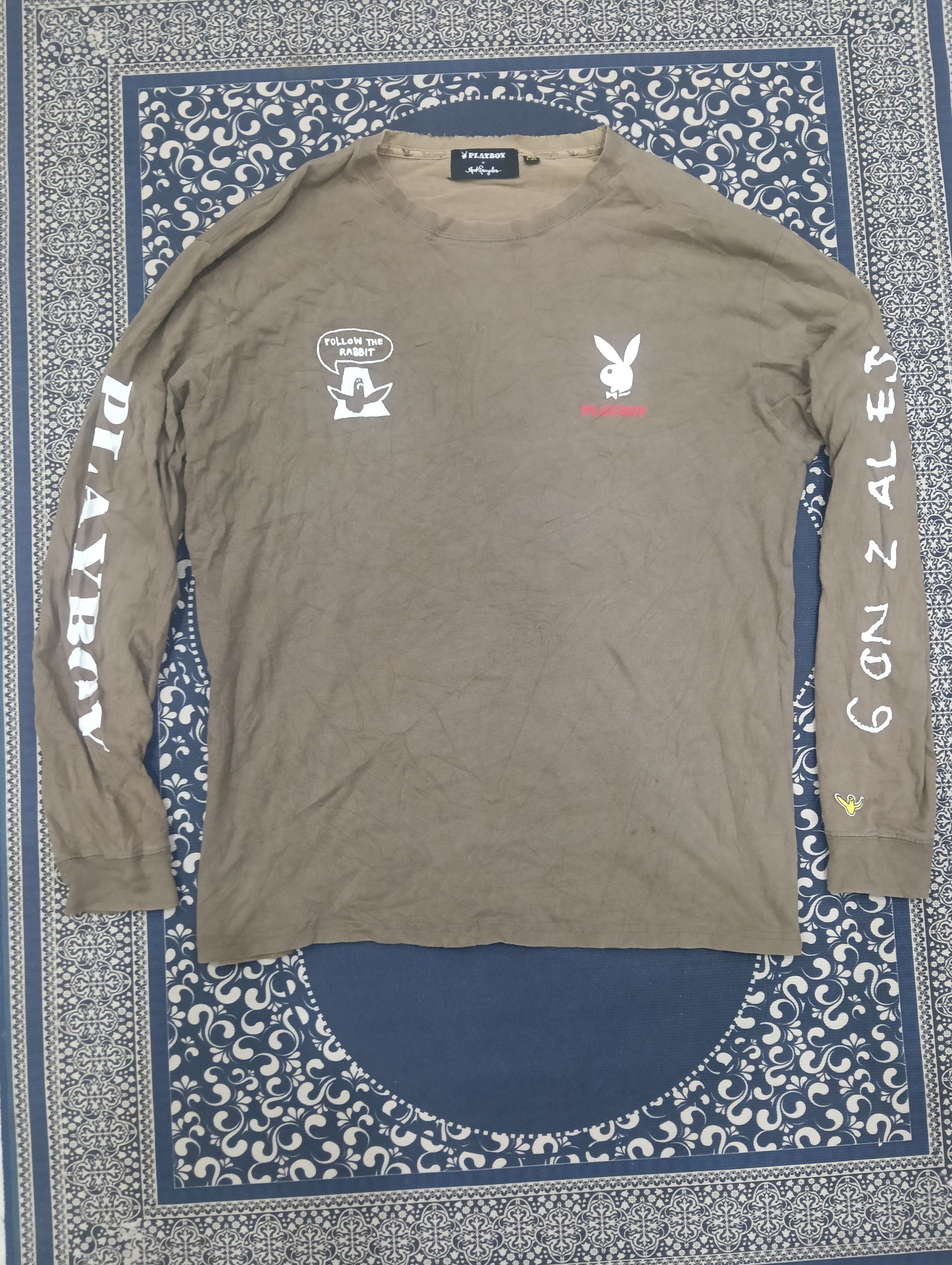 Playboi Carti Mark Gonzales X Playboy Collab Shirt Size US L / EU 52-54 / 3 - 1 Thumbnail