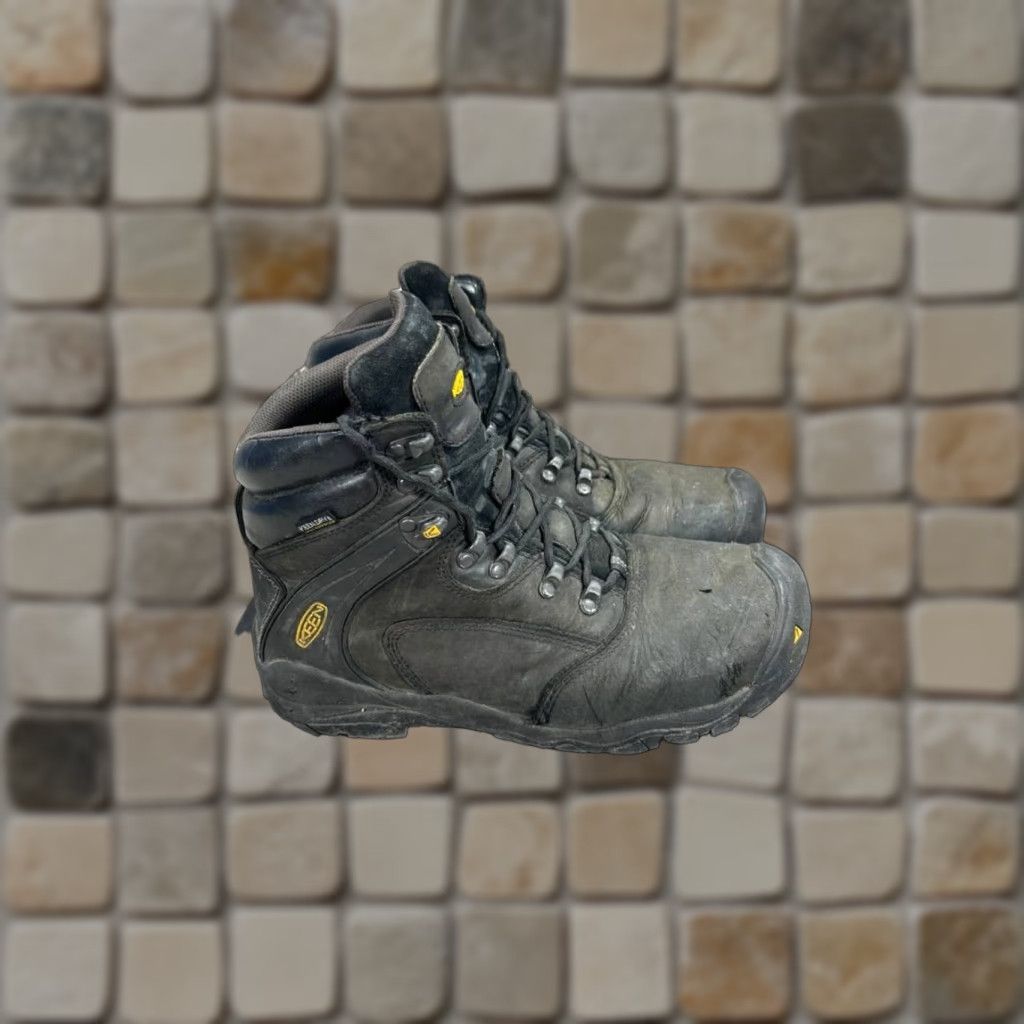 KEEN Keen Boots Mens 8.5 D Louisville Steel Toe Work Black Leather Waterproof Boot Size US 8.5 / EU 41-42 - 1 Thumbnail