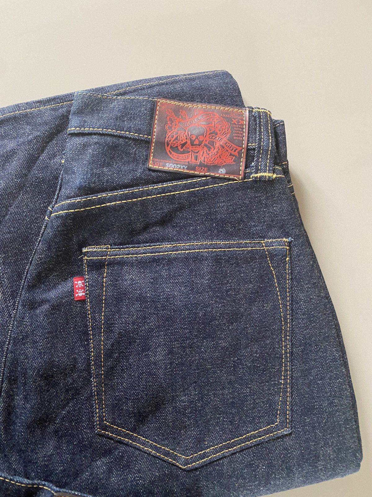Japanese Brand Brand New Old Stock Skull Jeans by Alchemist Denim Size 28 Size US 29 - 4 Thumbnail