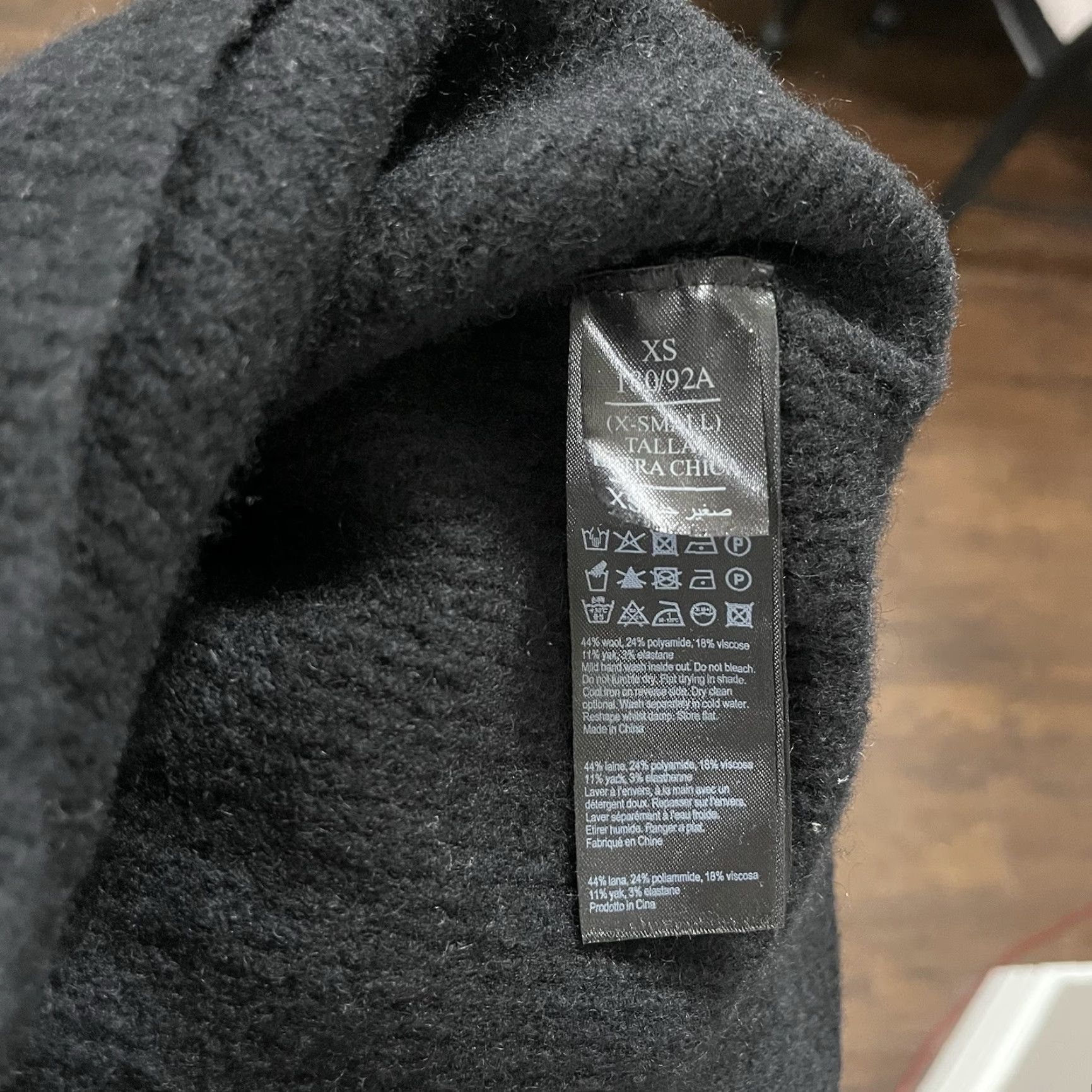 Allsaints AllSaints Jumper Adult XS Black Wool Knit Crew Neck Slim Pullover Designer Sweater Mens Size US XS / EU 42 / 0 - 8 Thumbnail