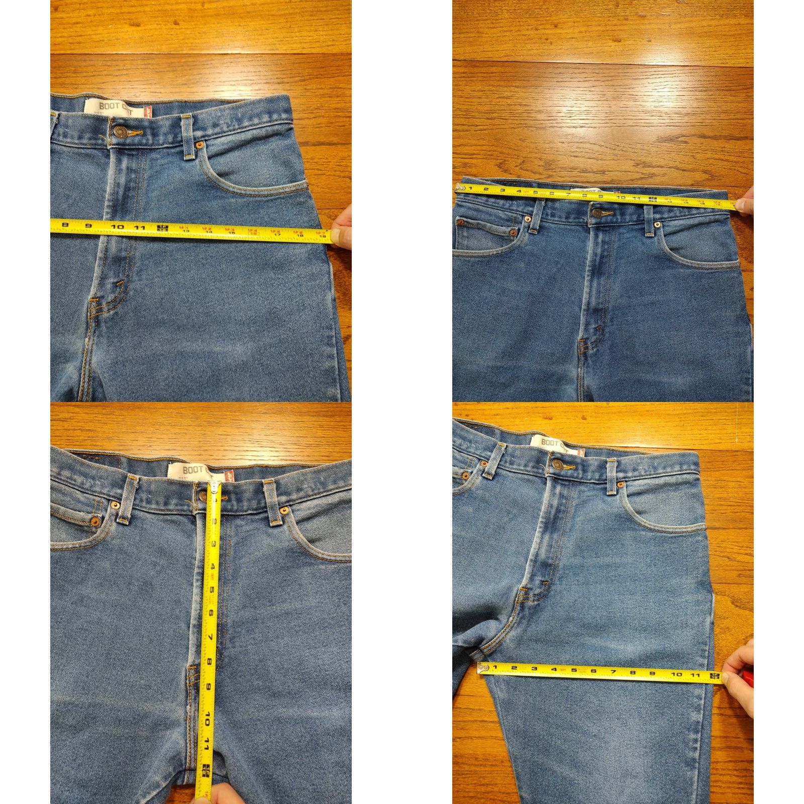 Levi's VINTAGE Levi's 517 Jeans Denim Bootcut BLUE Mens 33x27 5-Pocket Design Workwear 80s 90s Vintage Farm Regular Fit Cotton Blend Jeans Size US 33 - 8 Thumbnail