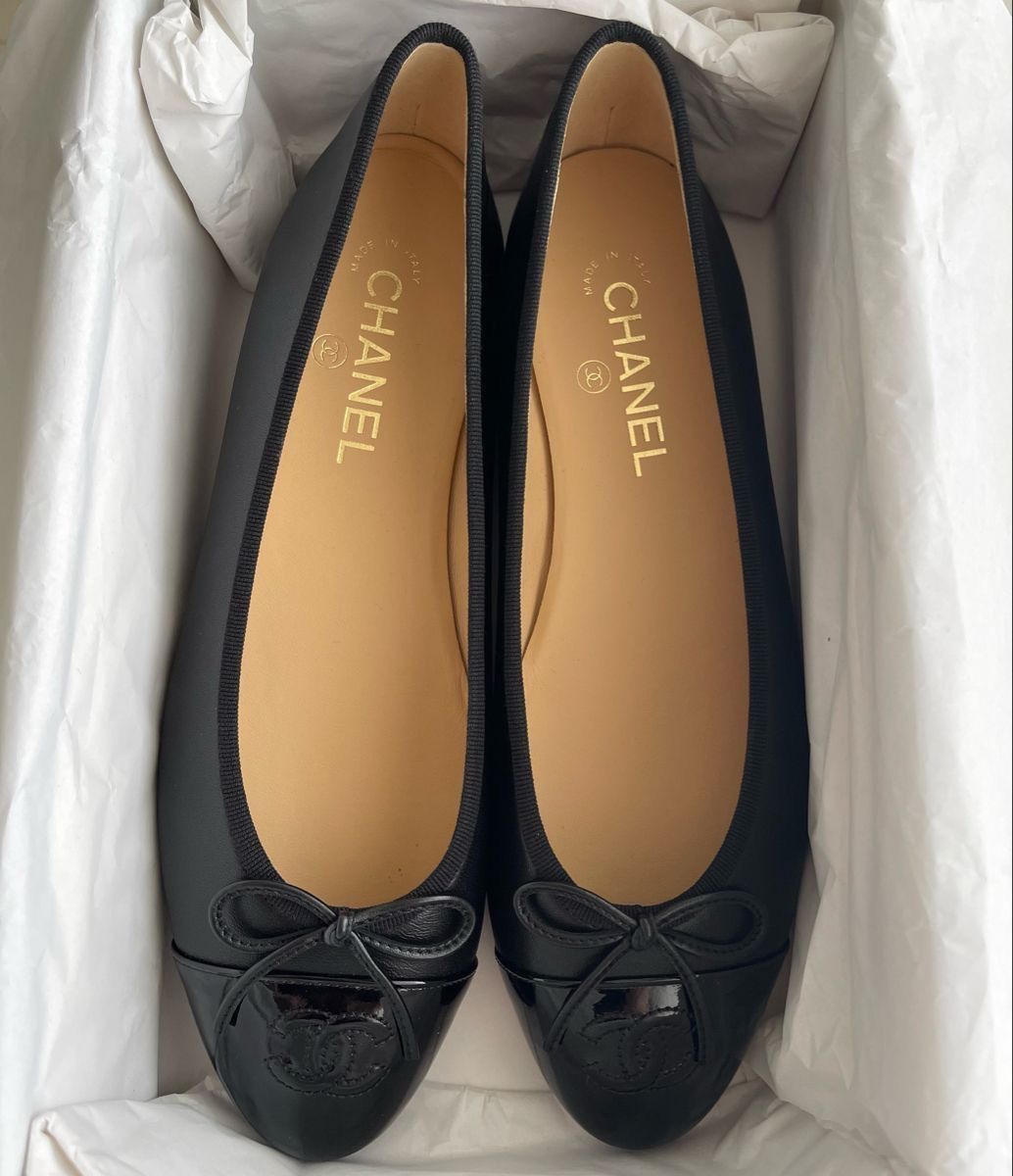Chanel Chanel Ballerina Flats - Black Size US 5.5 / IT 35.5 - 1 Thumbnail