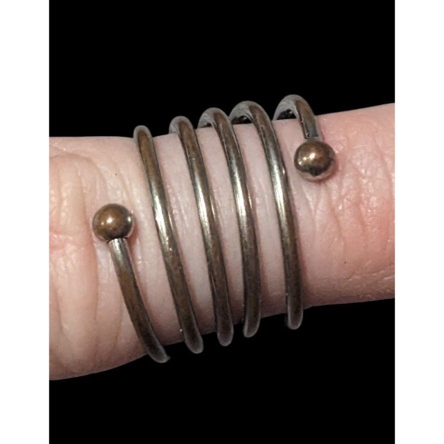 Other Copper And Silver Tone Metal Coil Ring Size 7 Size ONE SIZE - 3 Thumbnail