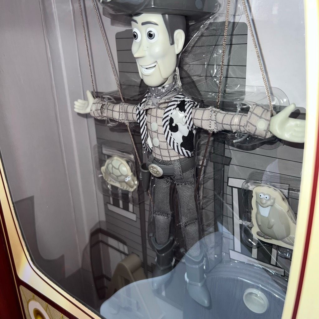 Disney Disney Parks Toy Story Woody Marionette in Black and White in TV Box Size ONE SIZE - 3 Thumbnail