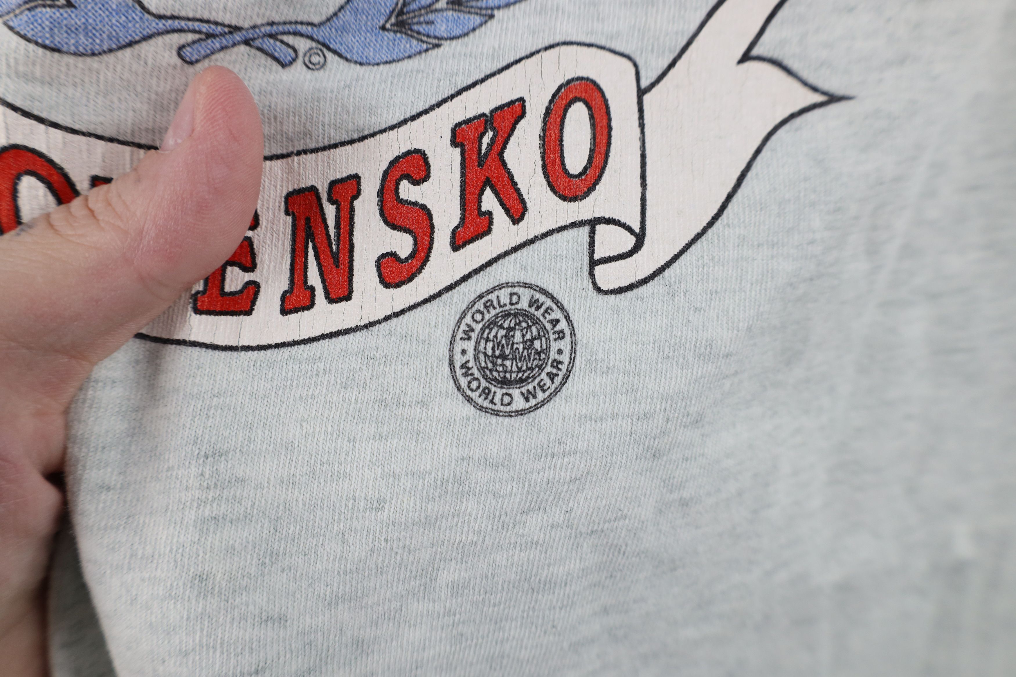Vintage Vintage 90s Slovakia Slovensko T-Shirt Heather Gray USA Size US L / EU 52-54 / 3 - 6 Thumbnail