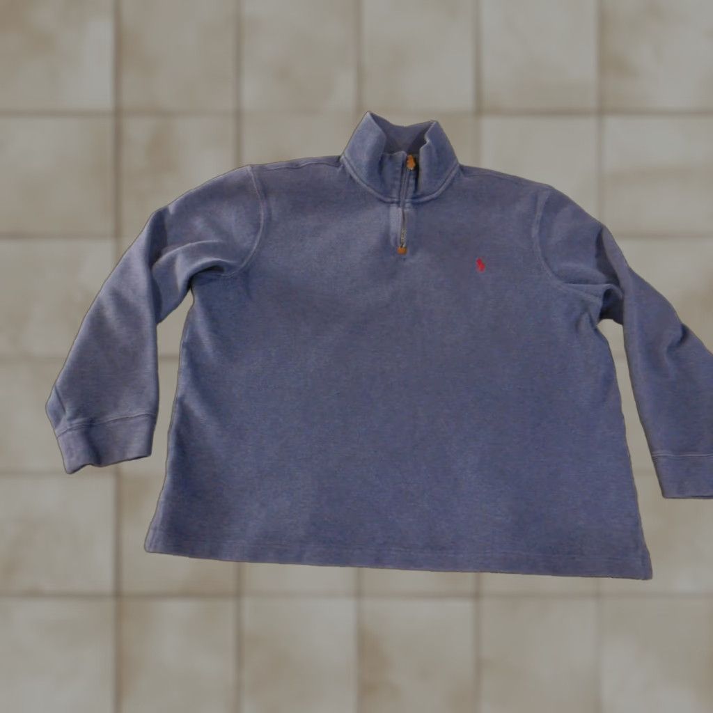 Polo Ralph Lauren Polo Ralph Lauren Sweatshirt Mens XL blue quarter zip pullover casual Size US XL / EU 56 / 4 - 1 Thumbnail