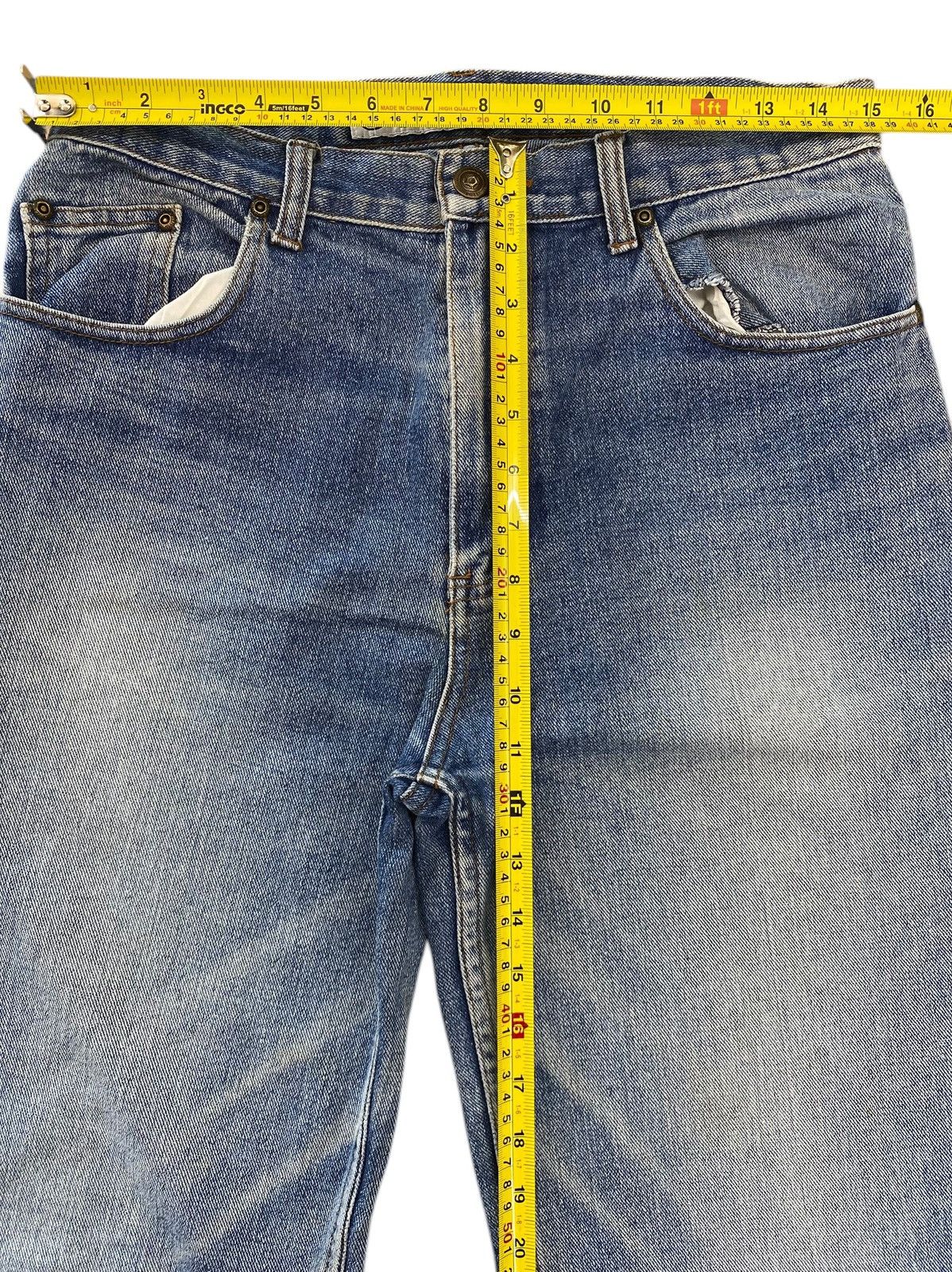 Japanese Brand Japanese Brand Faded Wash Whiskered Style Straight Leg Jeans Size US 30 / EU 46 - 6 Thumbnail