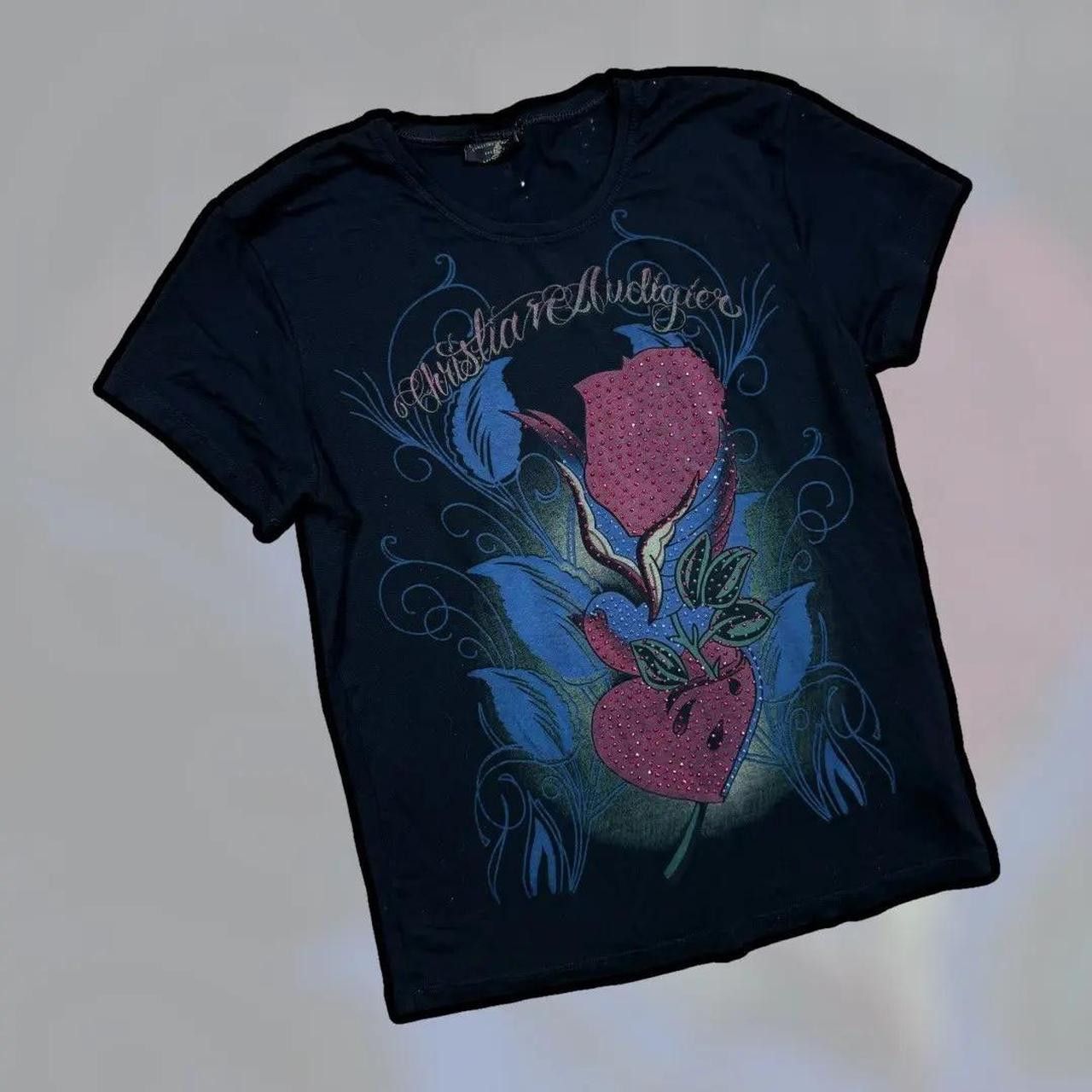 Ed Hardy Ed Hardy Vintage Crystals T shirt y2k baby blue Size M / US 6-8 / IT 42-44 - 2 Thumbnail
