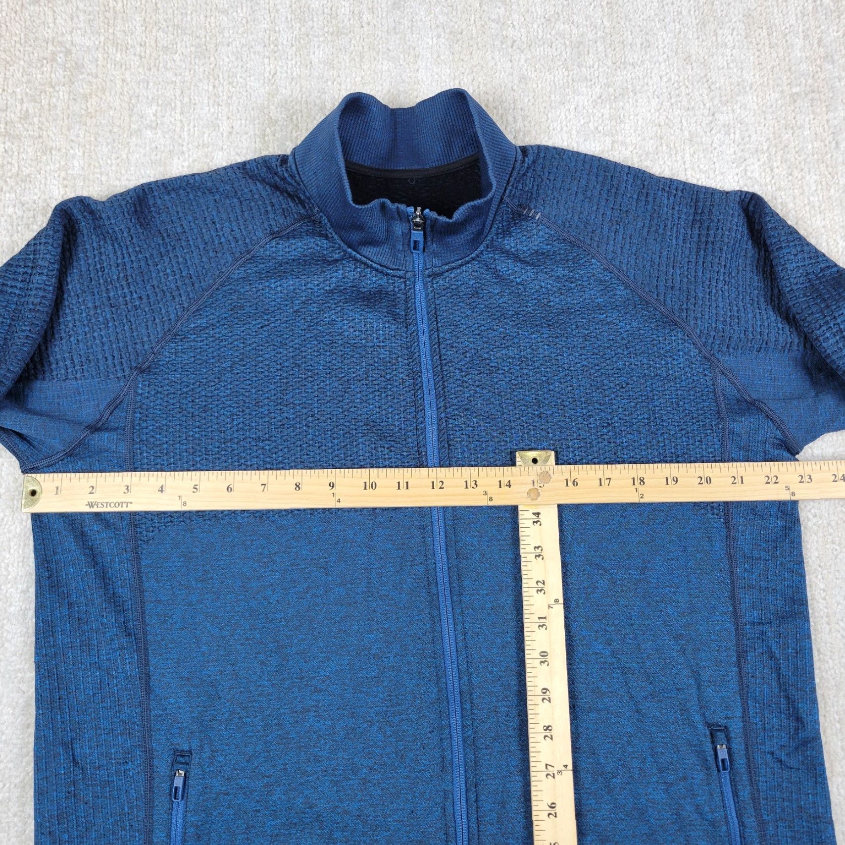 Lululemon Lululemon Engineered Warmth Jacket Mens 2XL Blue Full Zip Merino Wool Blend Size US XXL / EU 58 / 5 - 5 Thumbnail