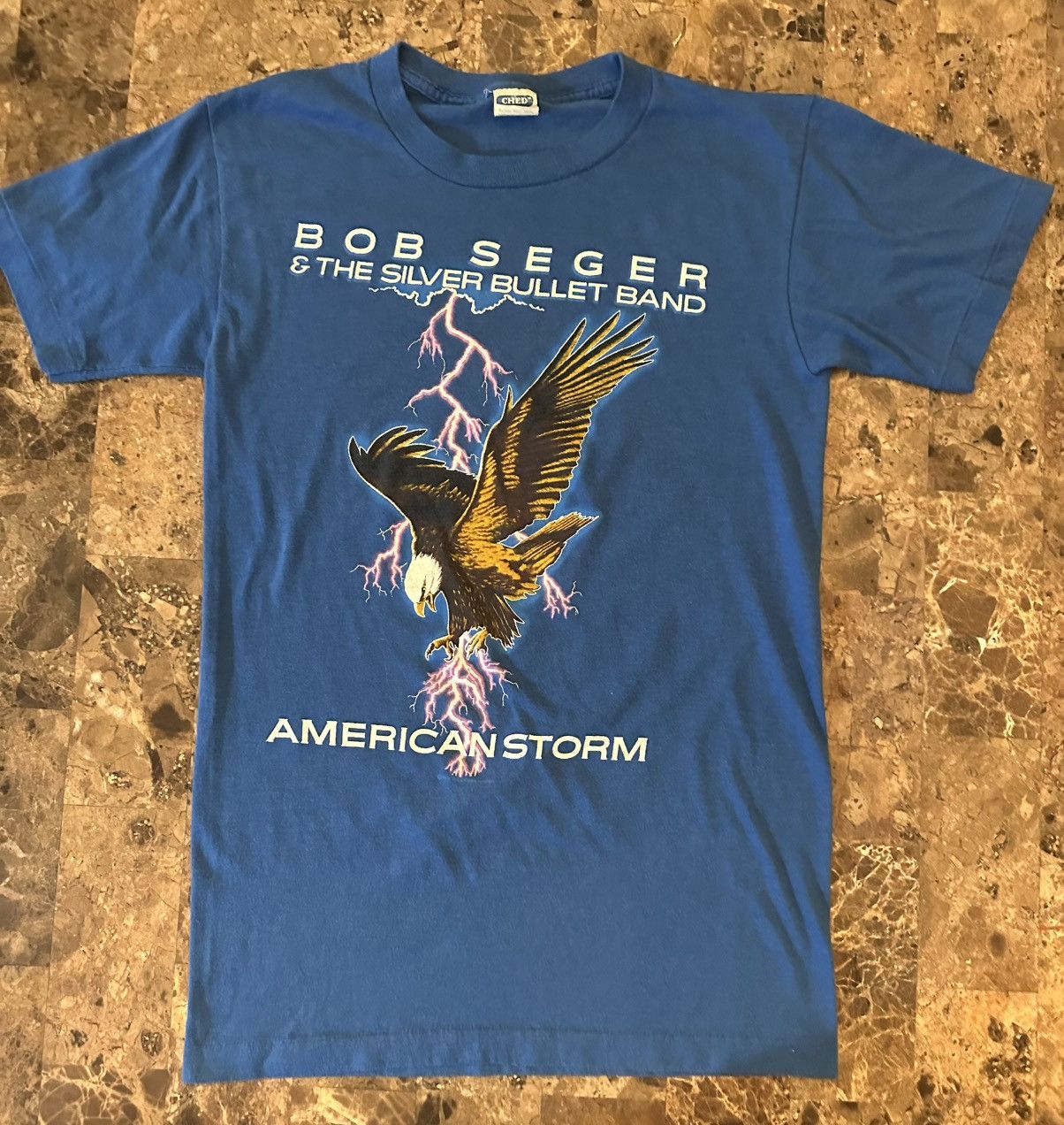 Anvil Bob Seger 1987 American Storm Tour Tee Shirt Size M / US 6-8 / IT 42-44 - 1 Thumbnail